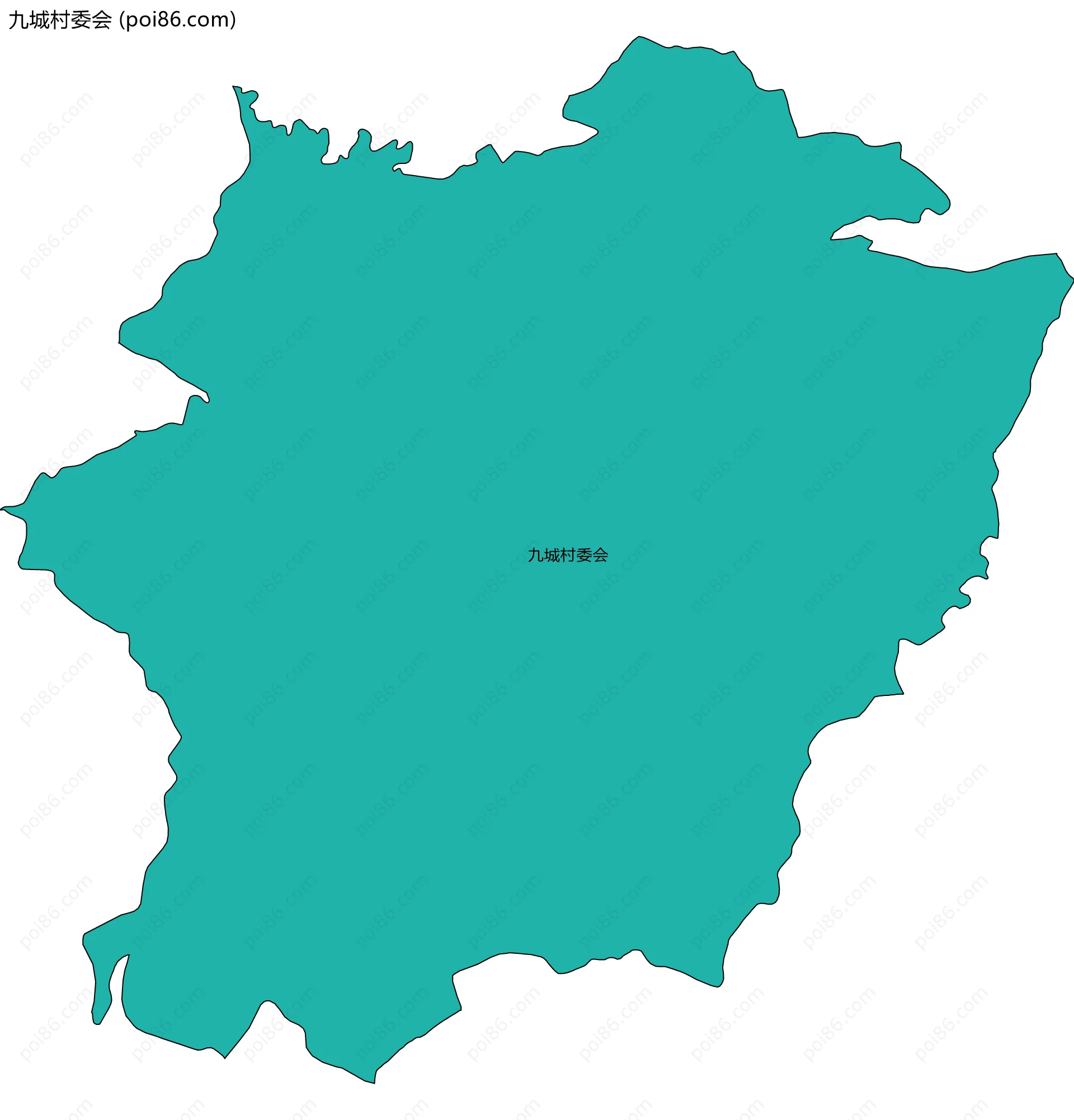 九城村委会边界地图