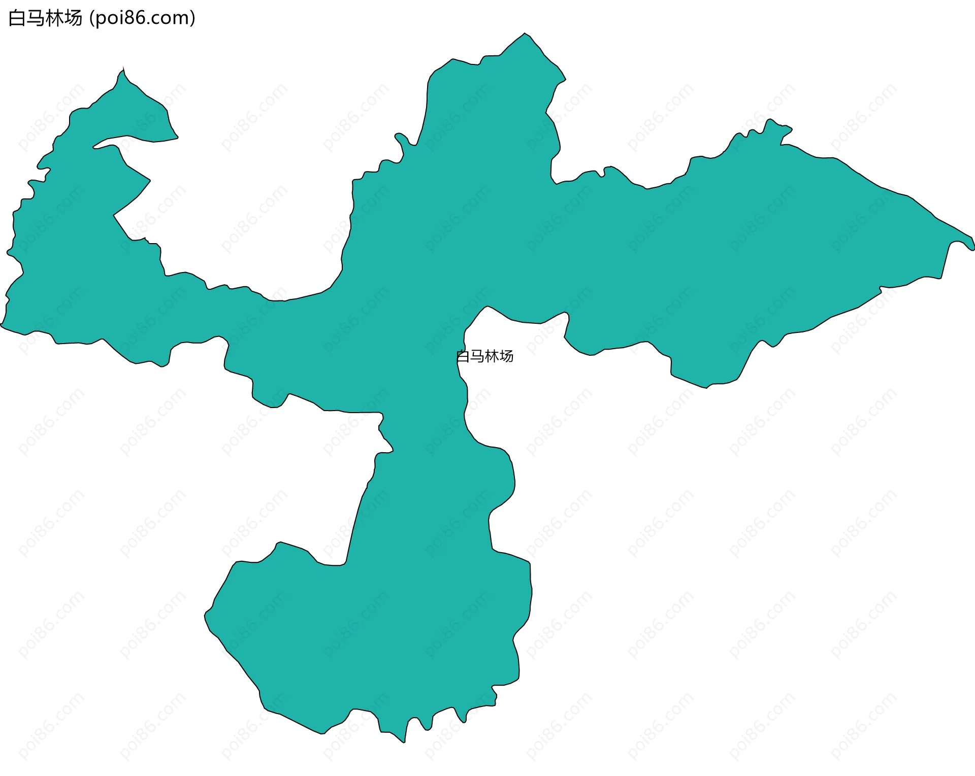 白马林场边界地图