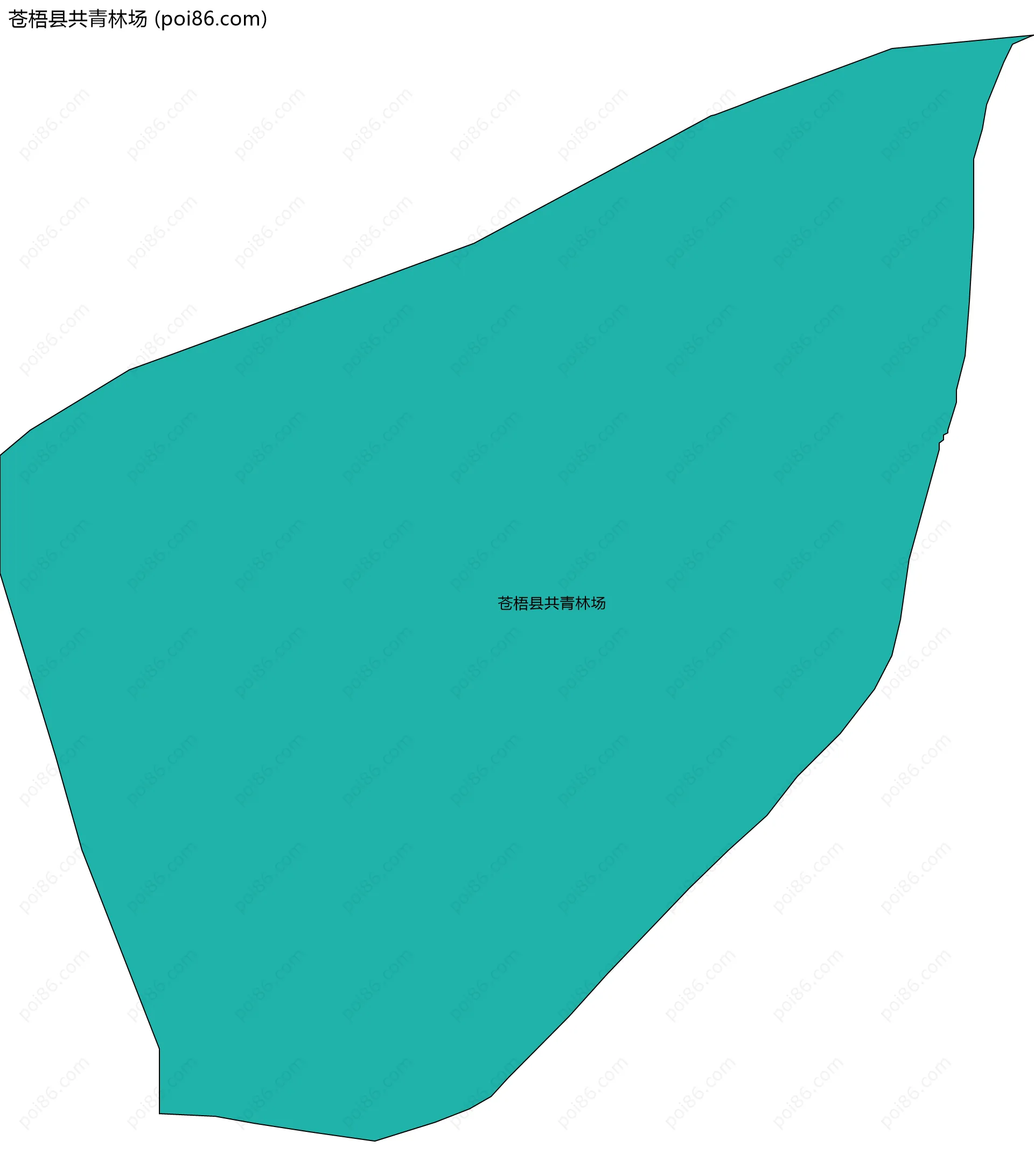 苍梧县共青林场边界地图