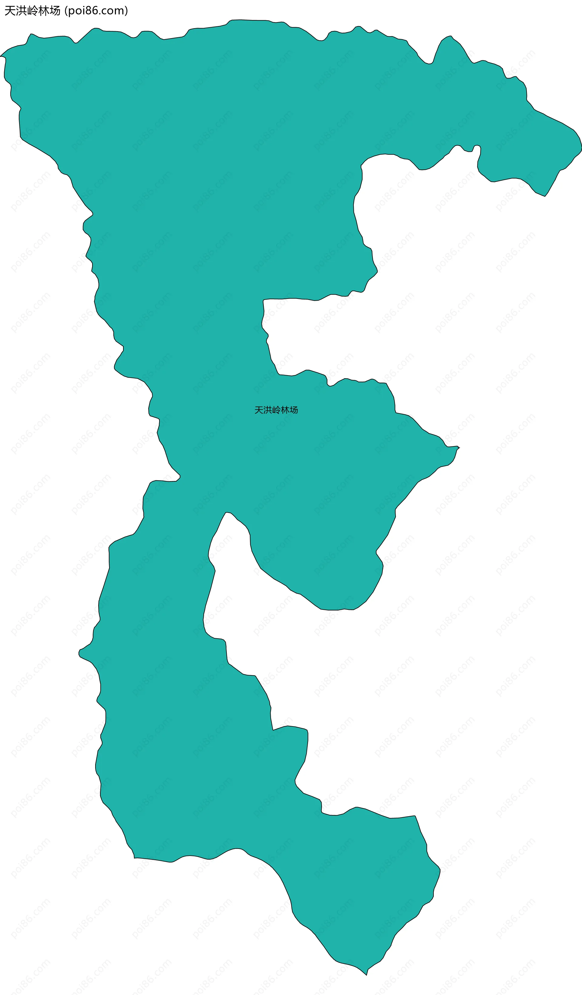 天洪岭林场边界地图