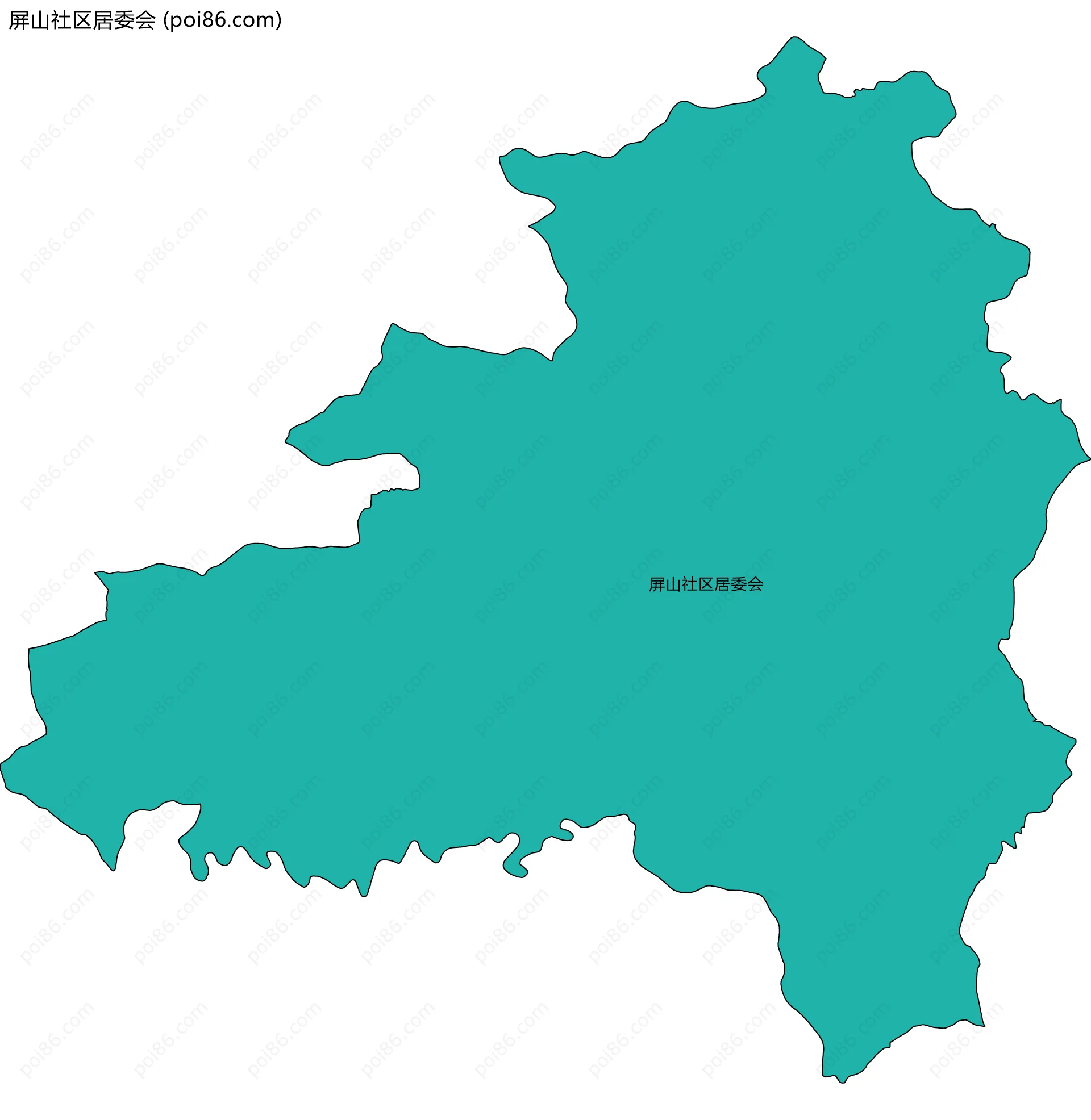 屏山社区居委会边界地图
