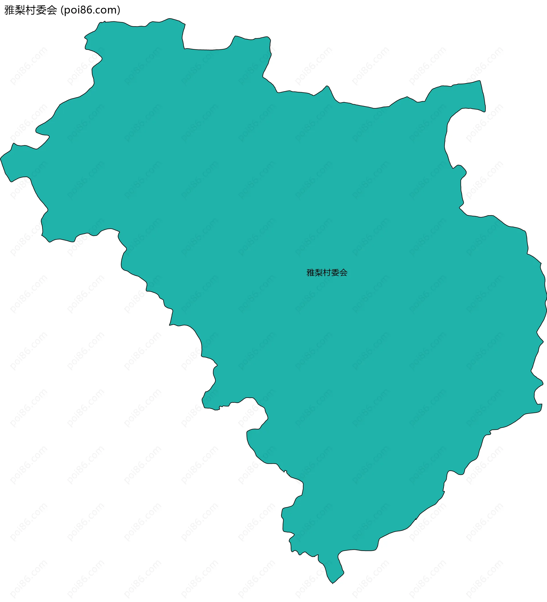 雅梨村委会边界地图