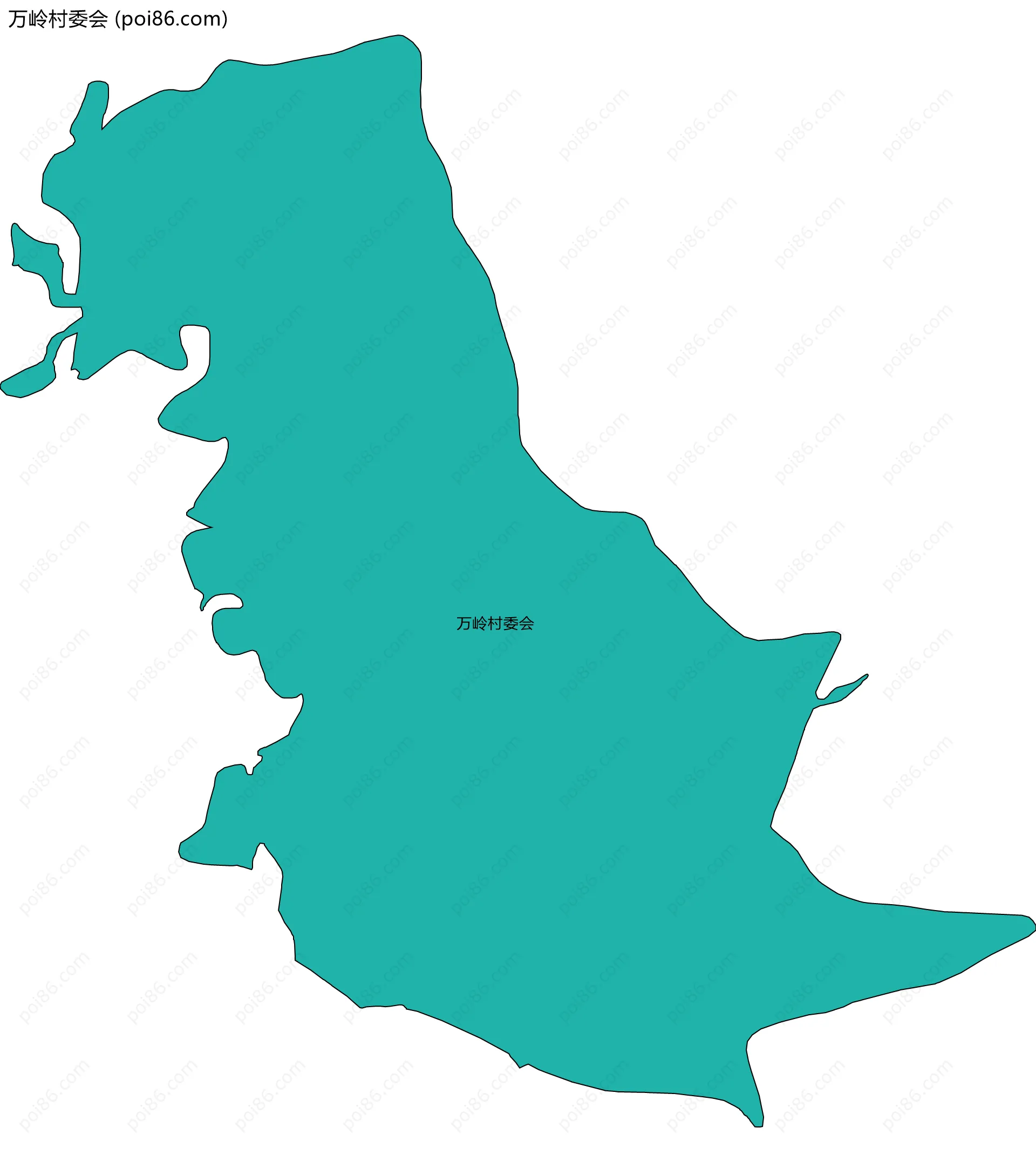万岭村委会边界地图