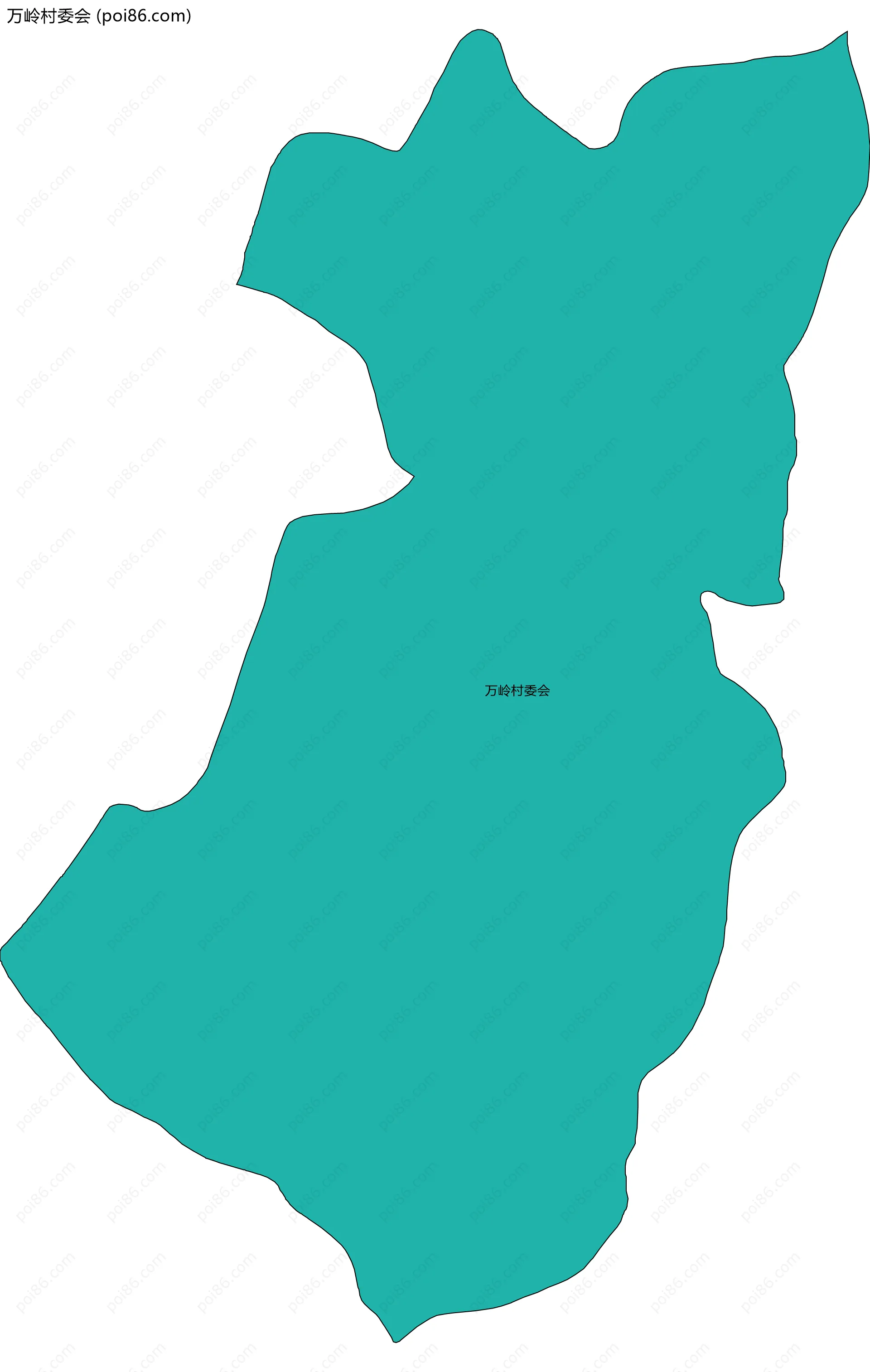 万岭村委会边界地图