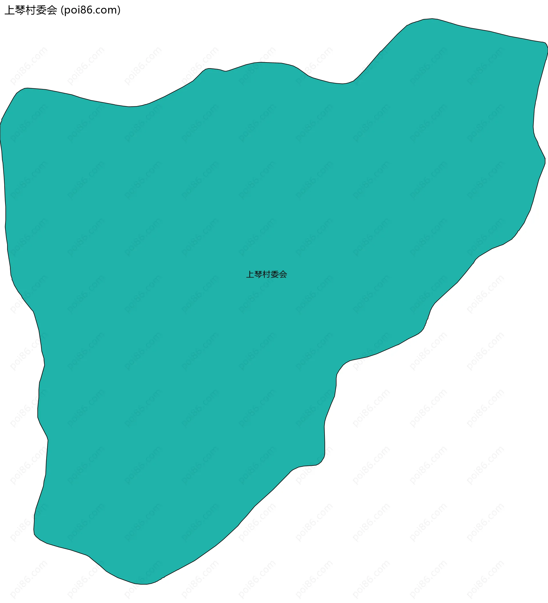 上琴村委会边界地图