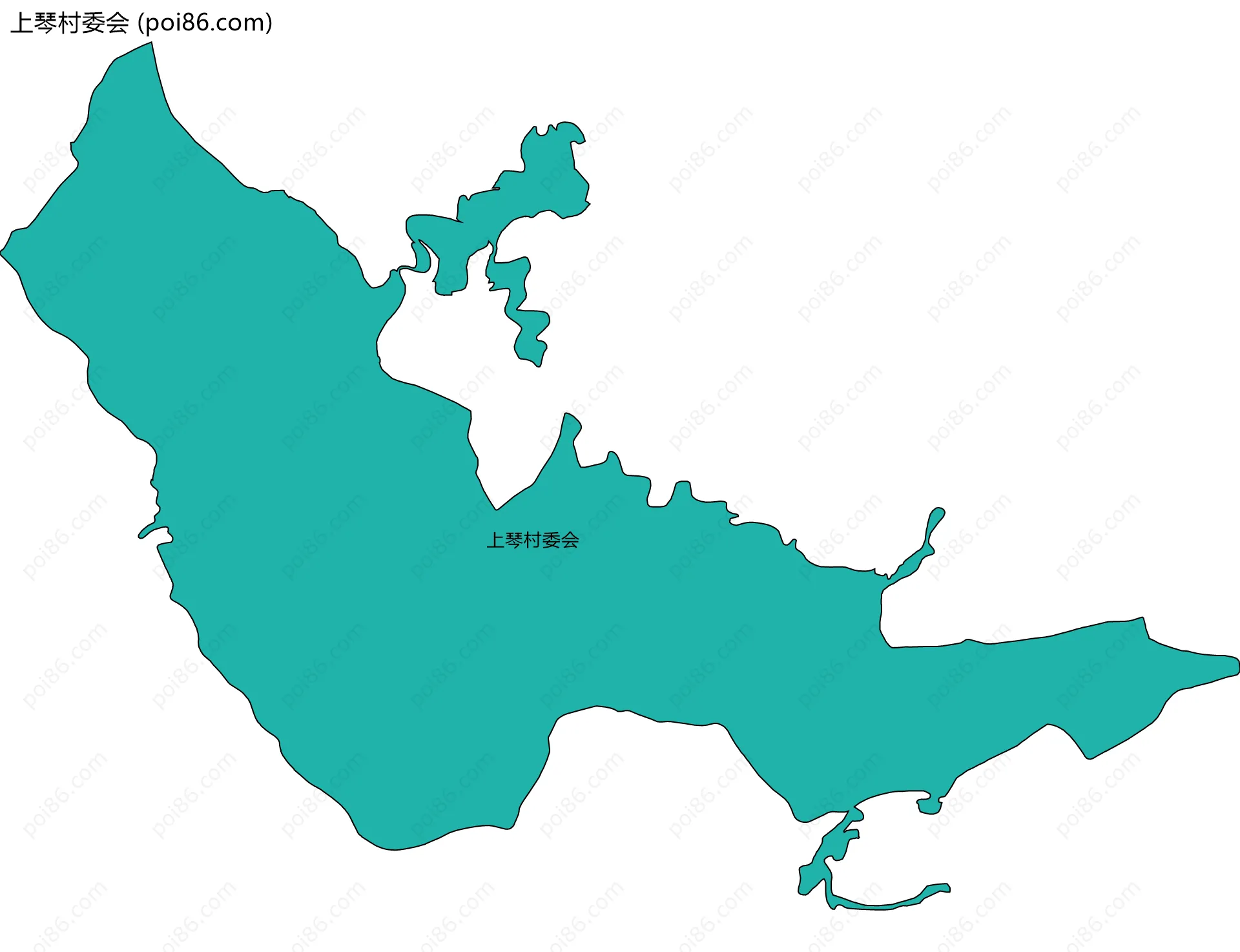 上琴村委会边界地图
