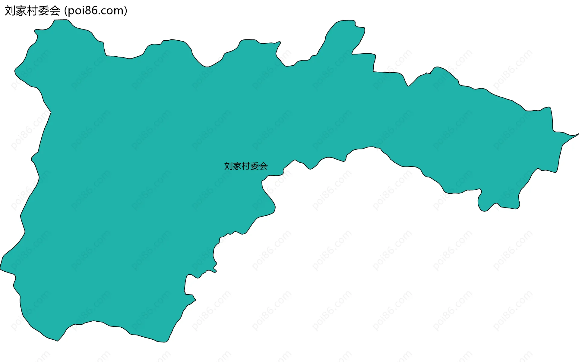刘家村委会边界地图