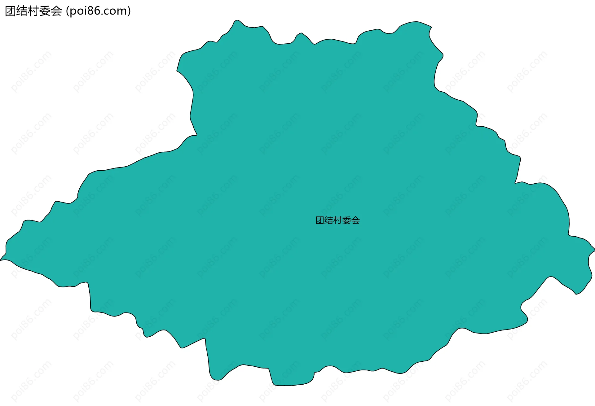 团结村委会边界地图