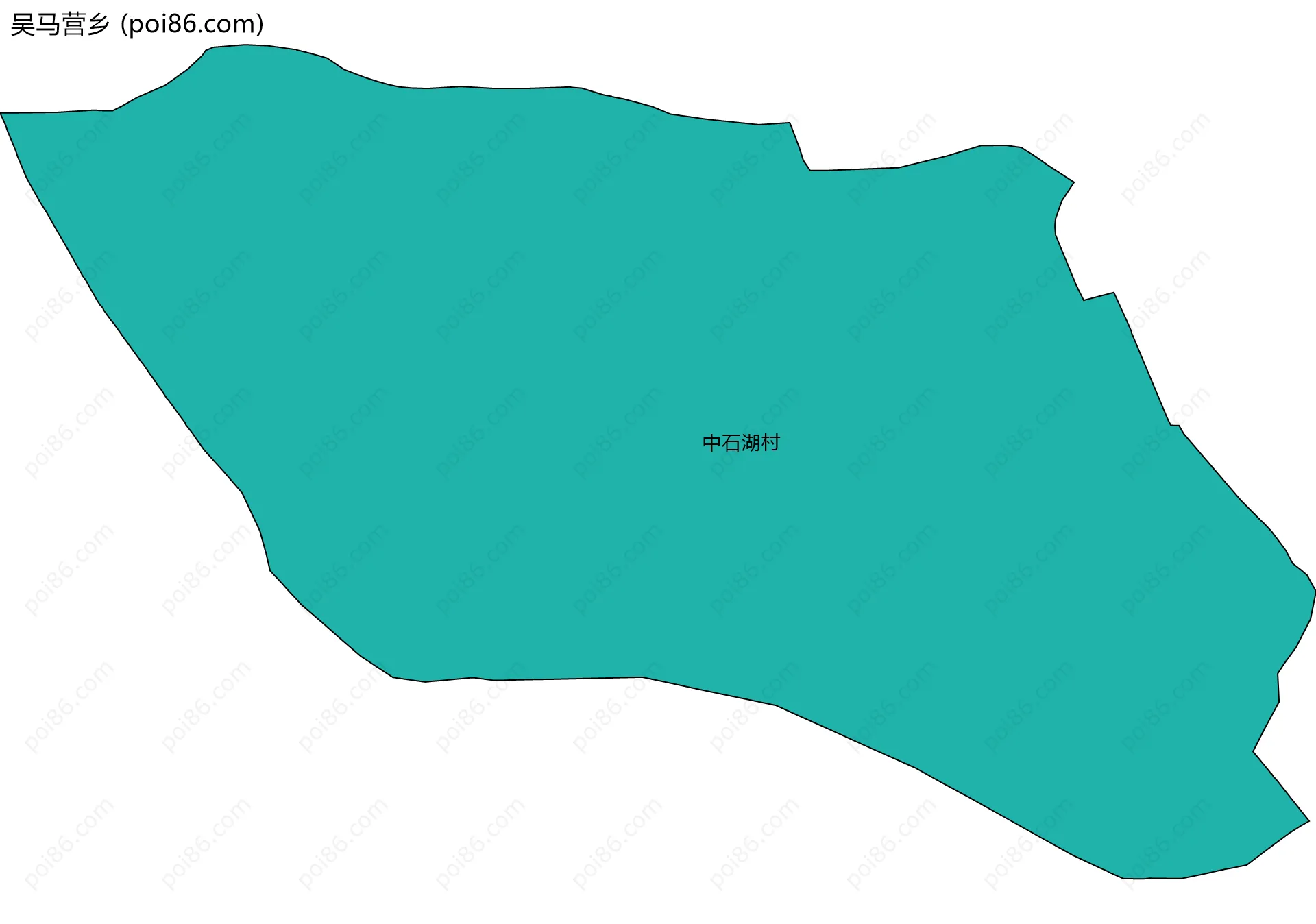 吴马营乡边界地图(五级行政区划)
