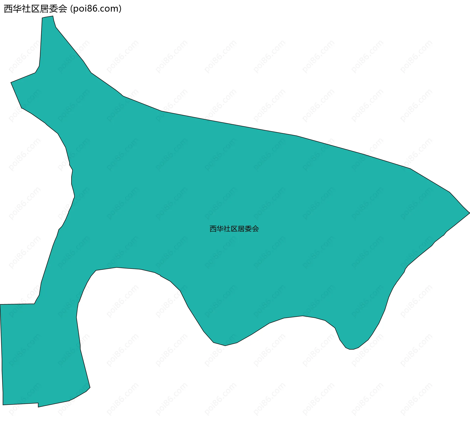 西华社区居委会边界地图