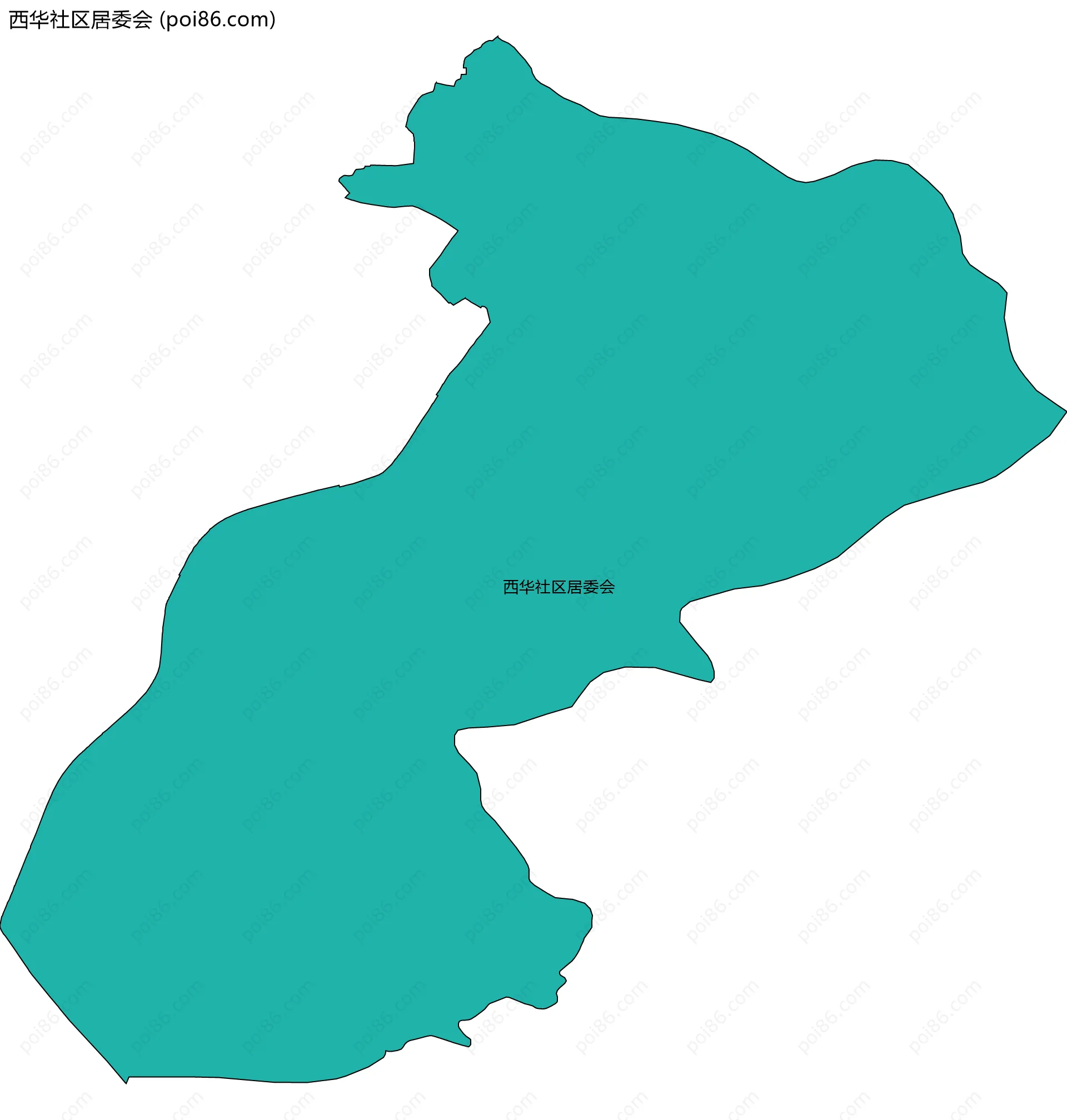 西华社区居委会边界地图