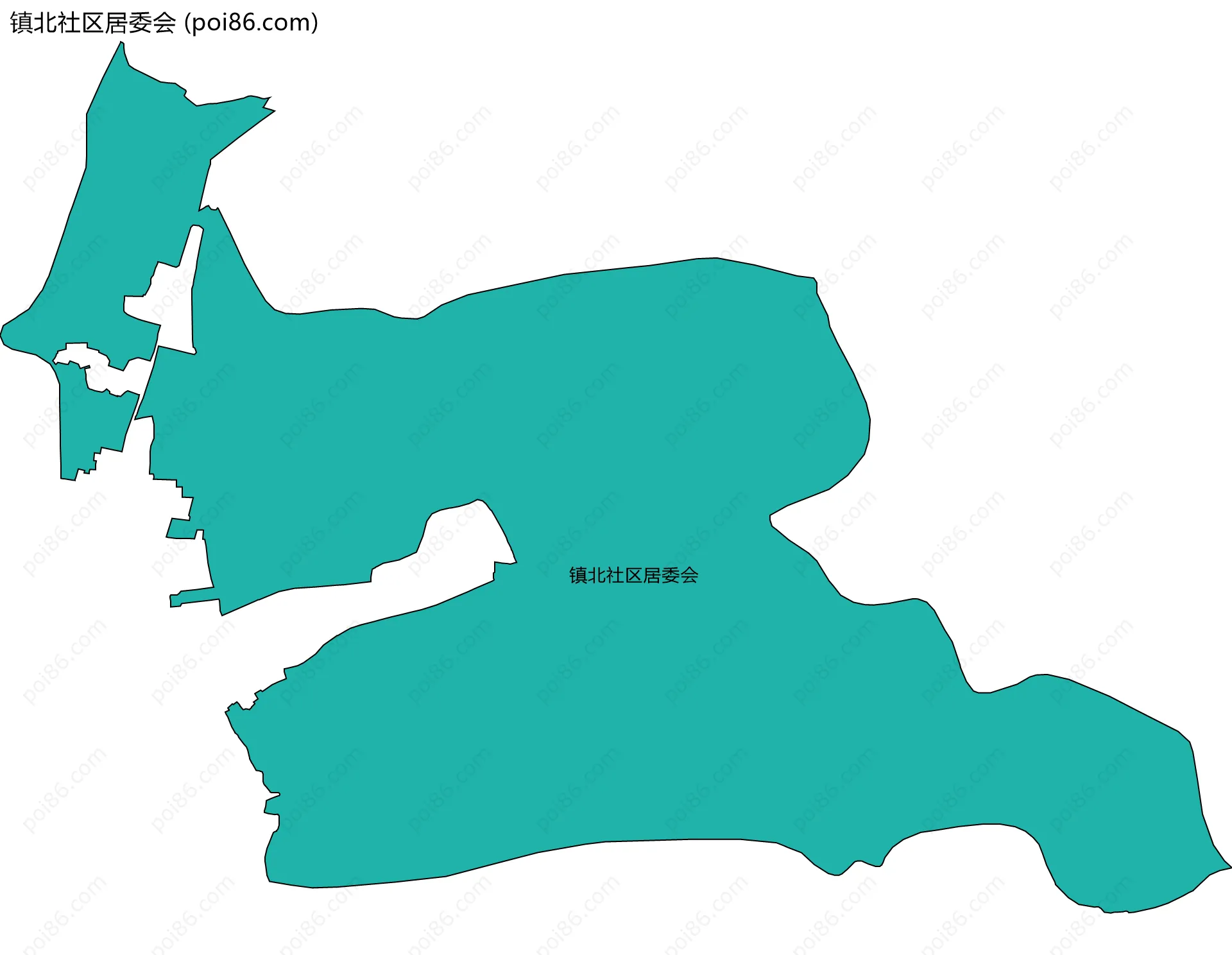镇北社区居委会边界地图