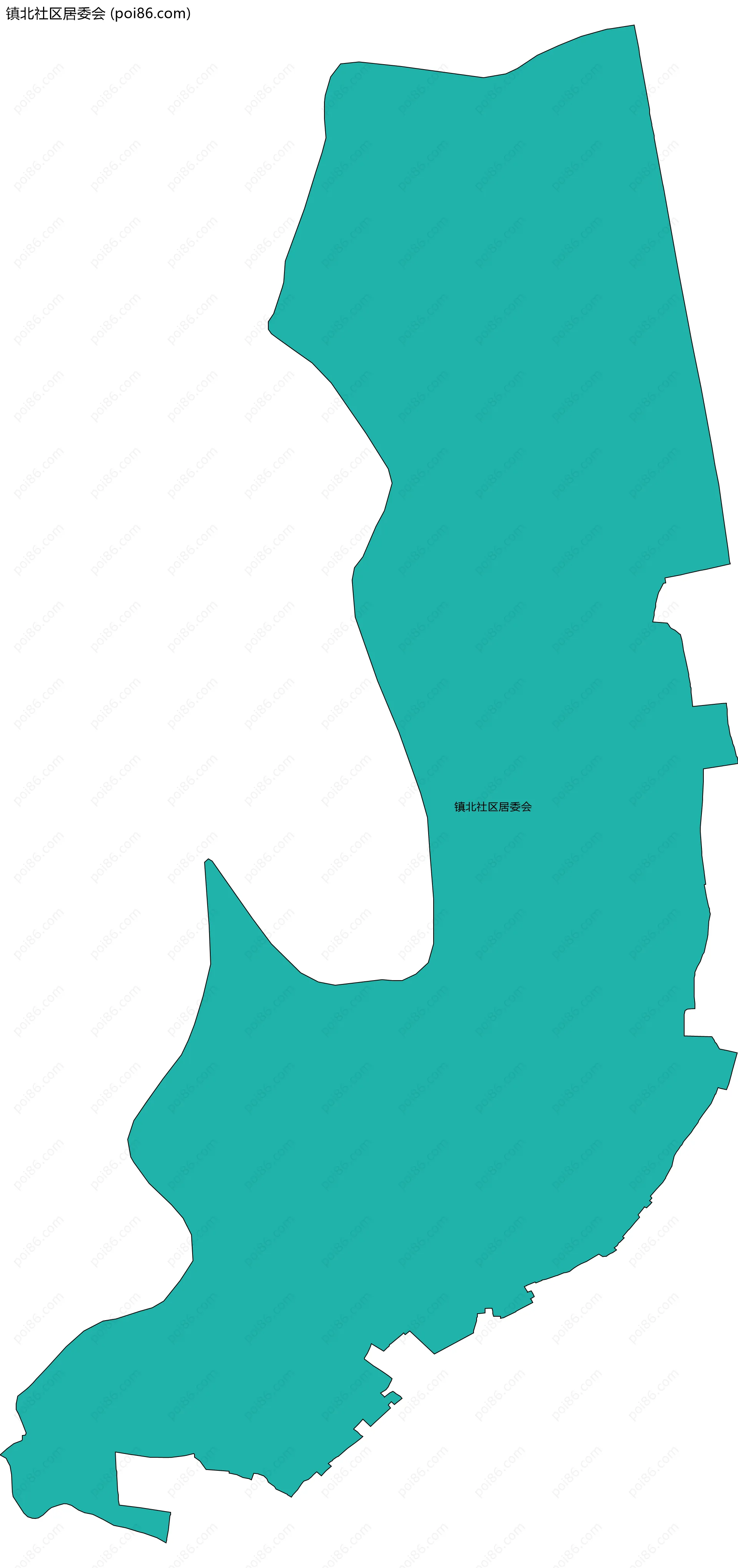 镇北社区居委会边界地图