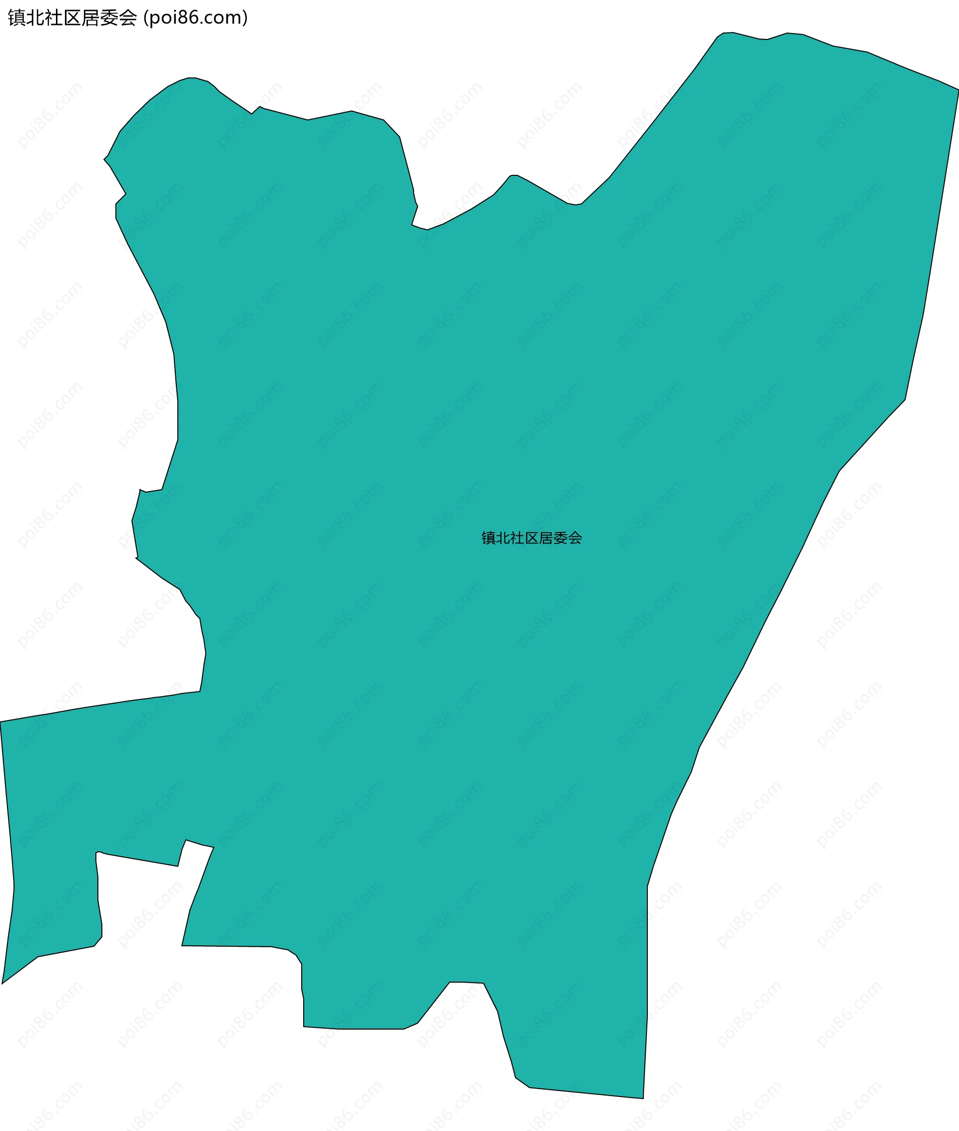 镇北社区居委会边界地图