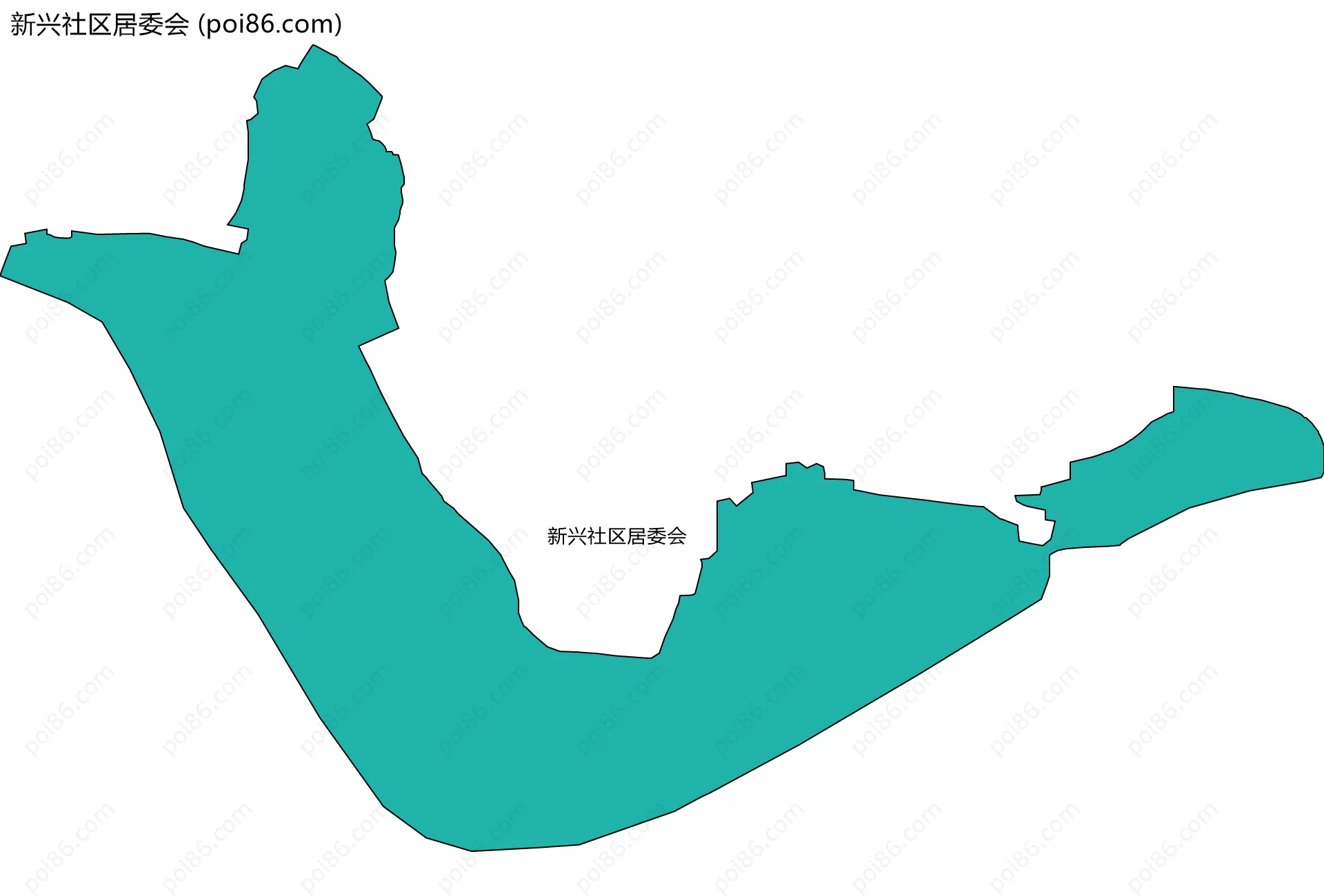 新兴社区居委会边界地图