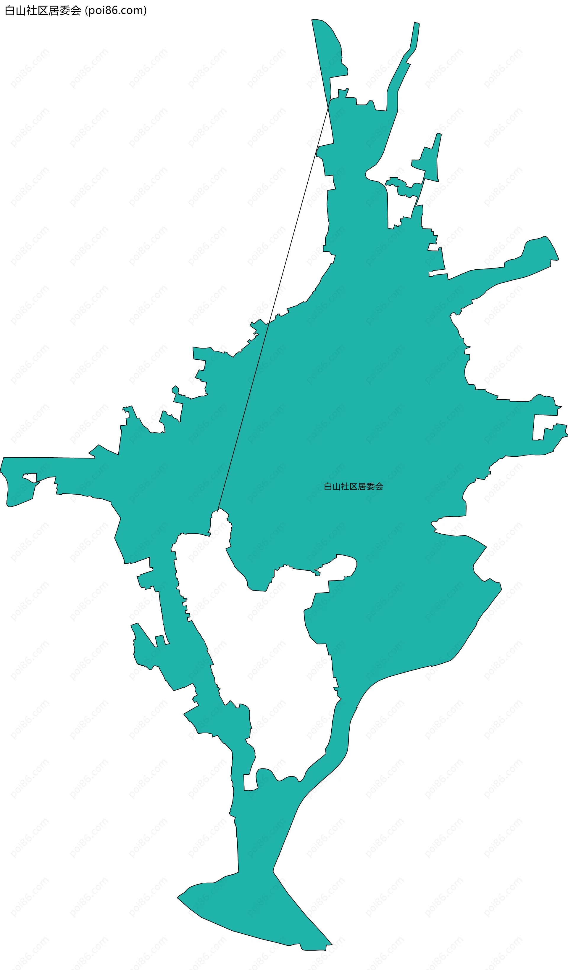 白山社区居委会边界地图