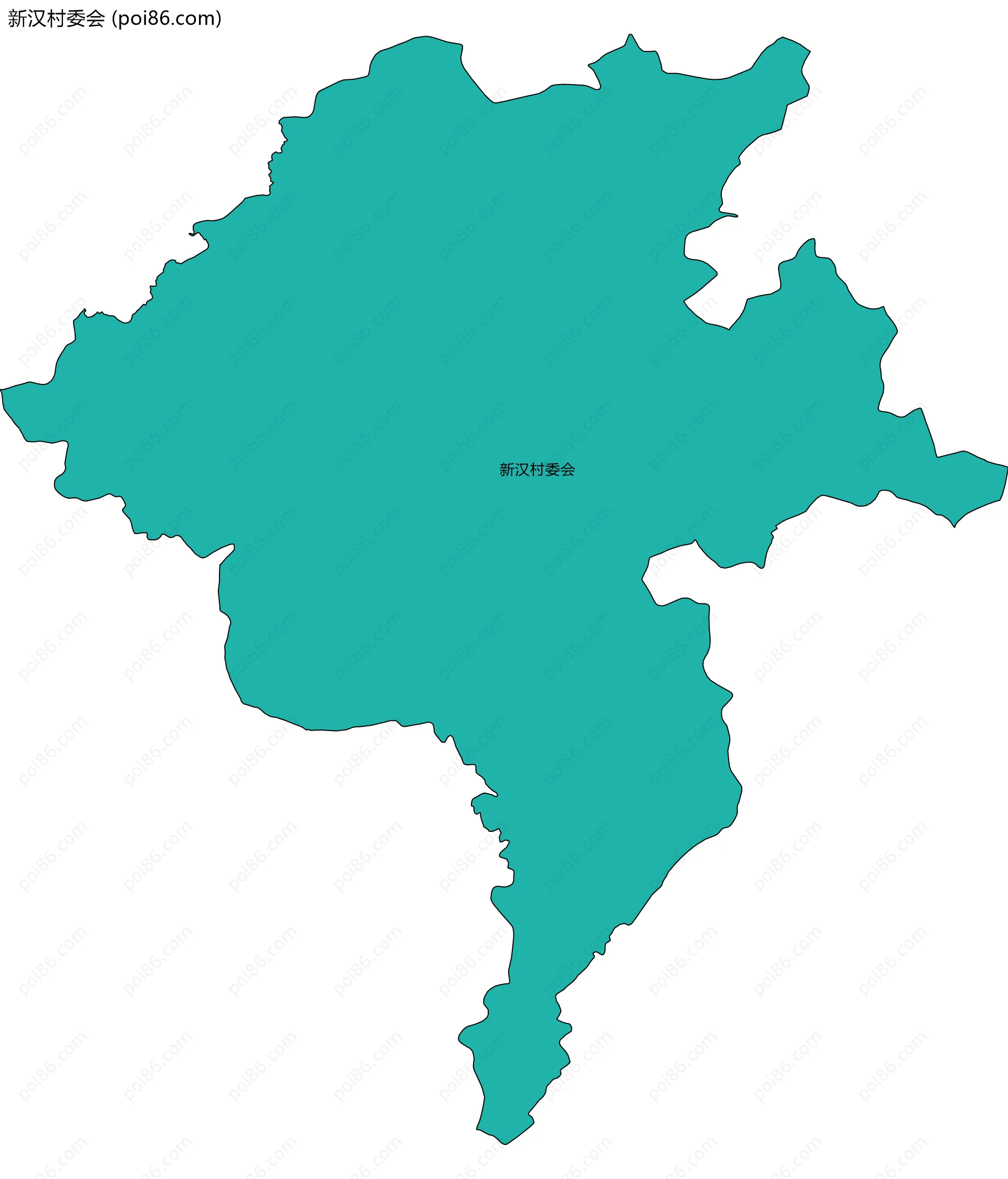 新汉村委会边界地图