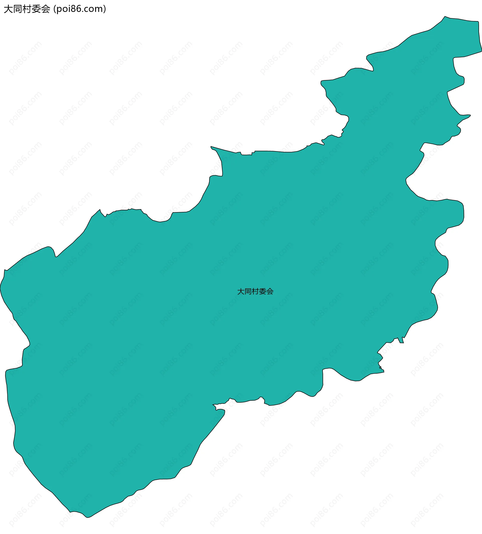 大同村委会边界地图