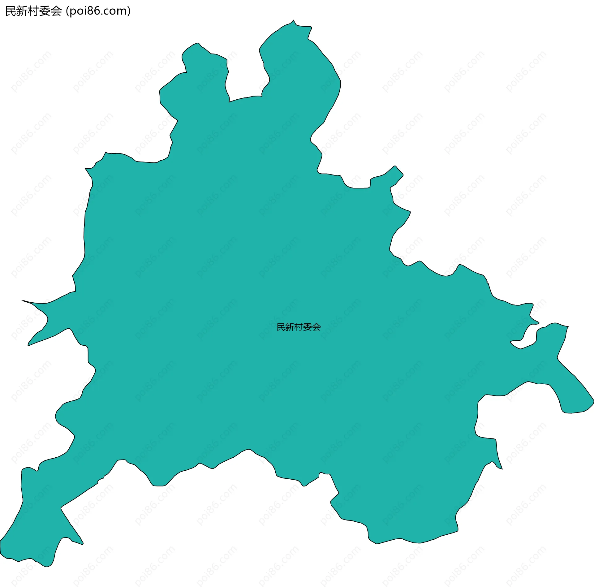 民新村委会边界地图