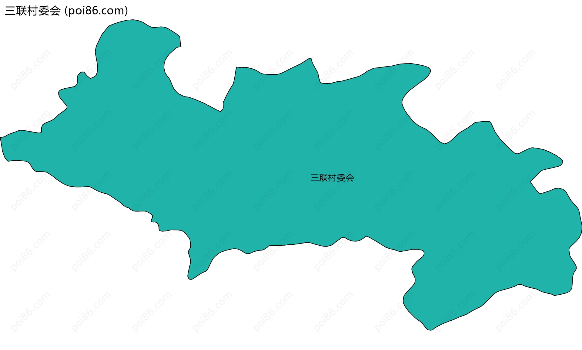 三联村委会边界地图