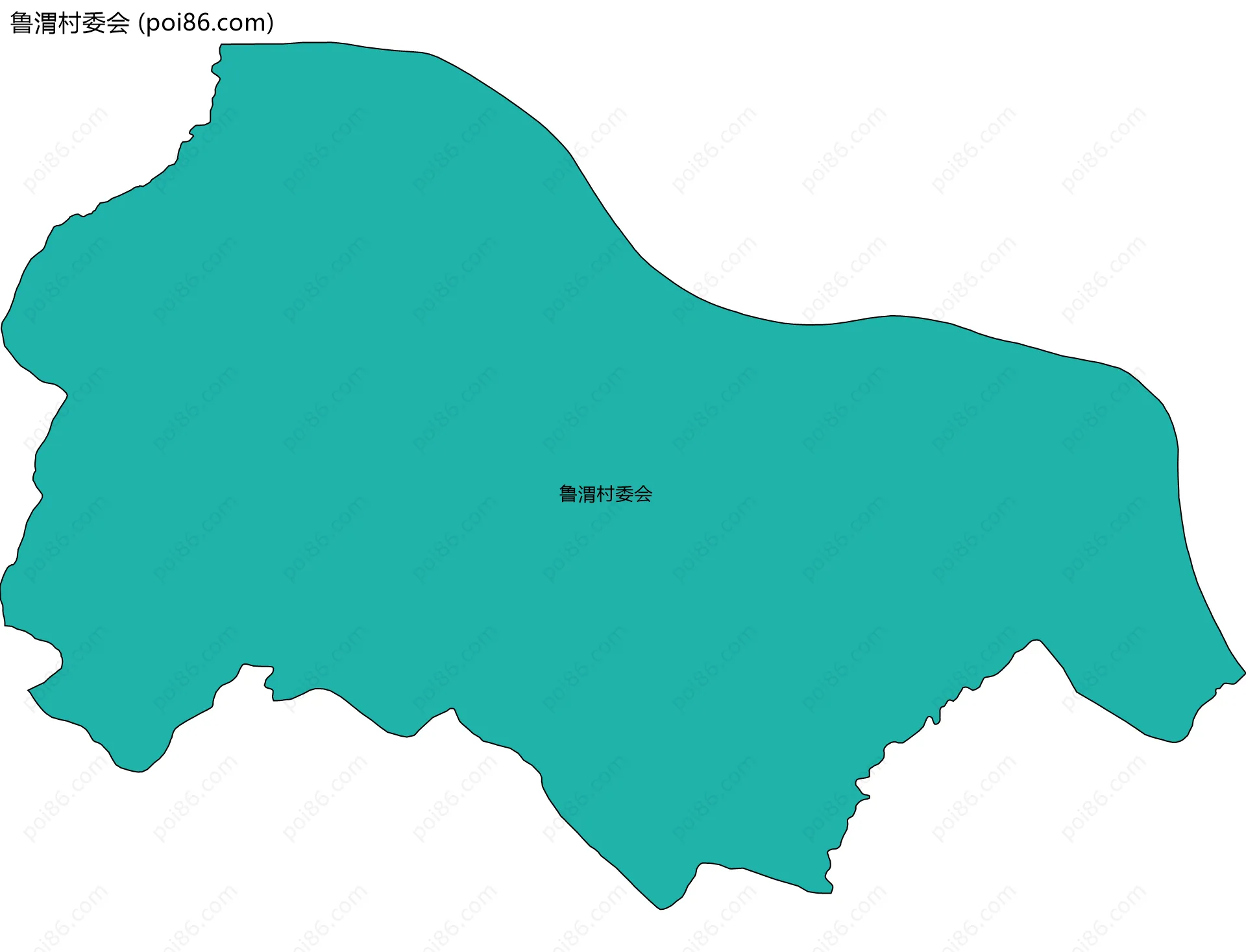 鲁渭村委会边界地图