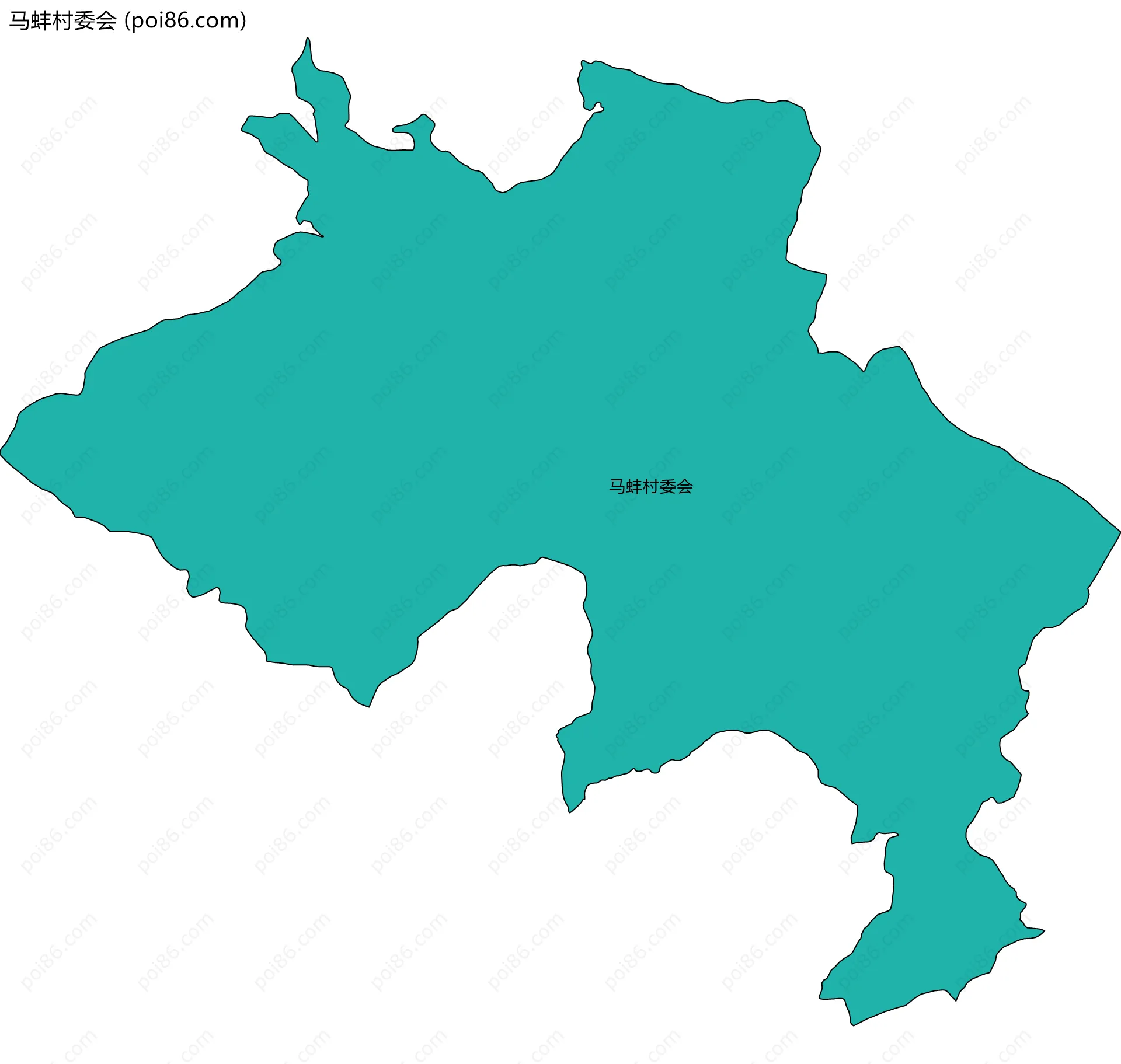 马蚌村委会边界地图