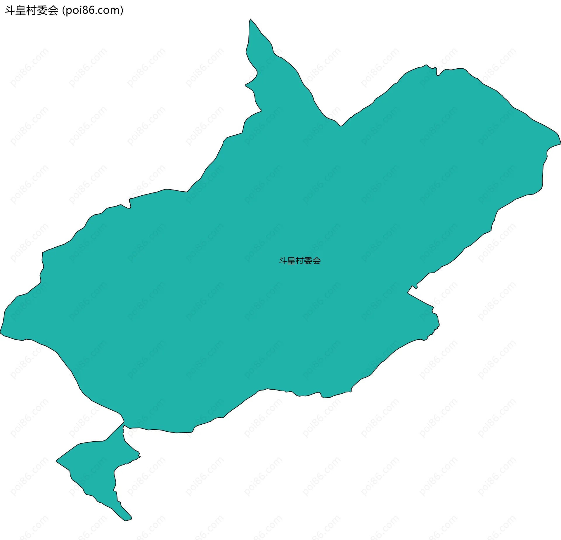 斗皇村委会边界地图