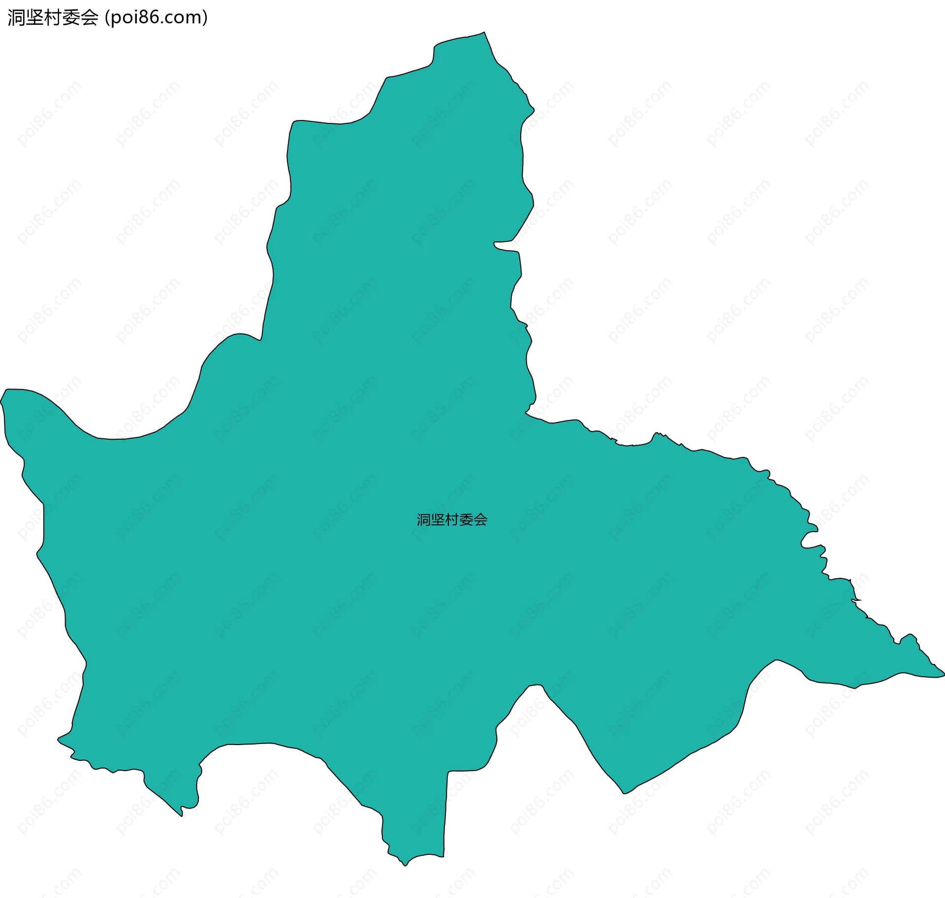 洞坚村委会边界地图