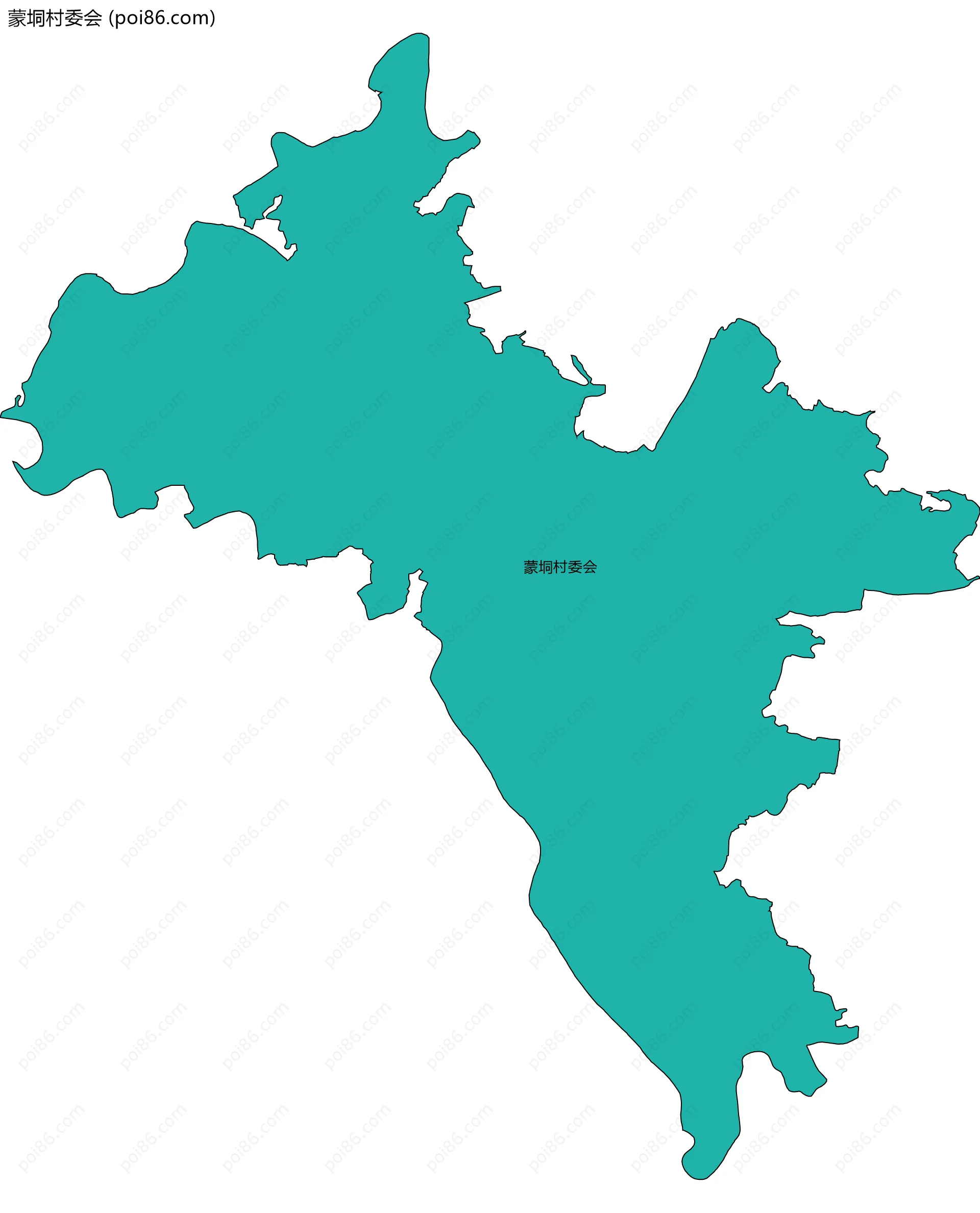 蒙垌村委会边界地图