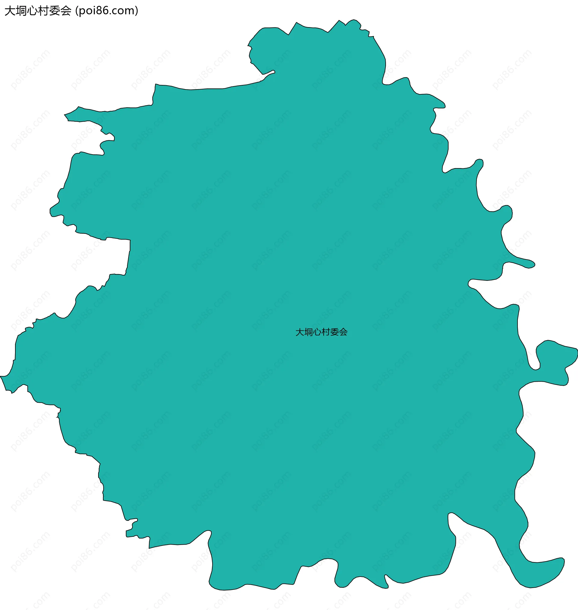 大垌心村委会边界地图