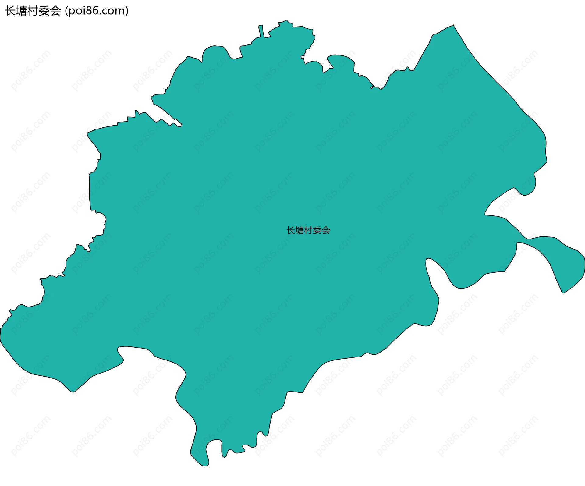 长塘村委会边界地图