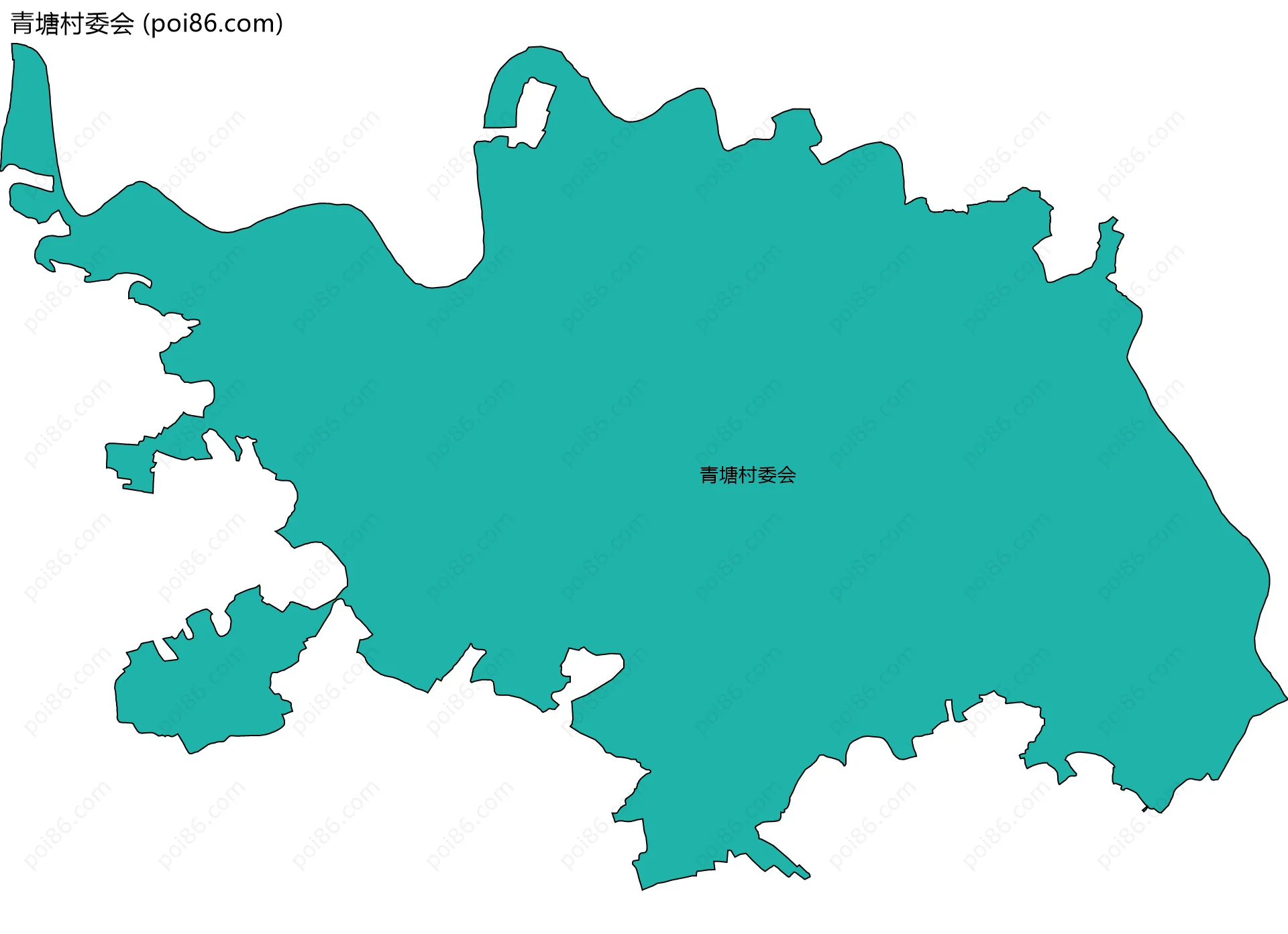 青塘村委会边界地图