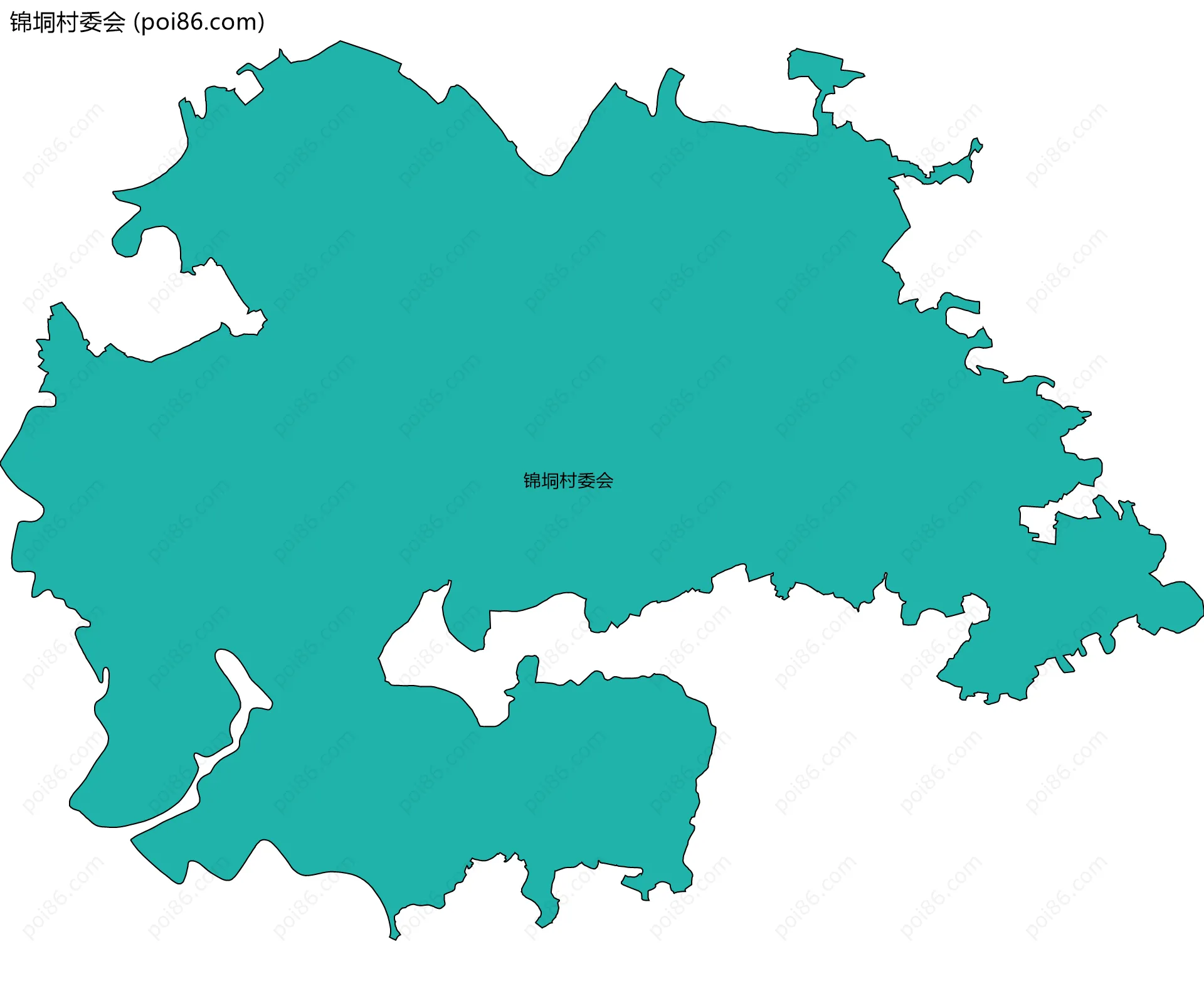 锦垌村委会边界地图