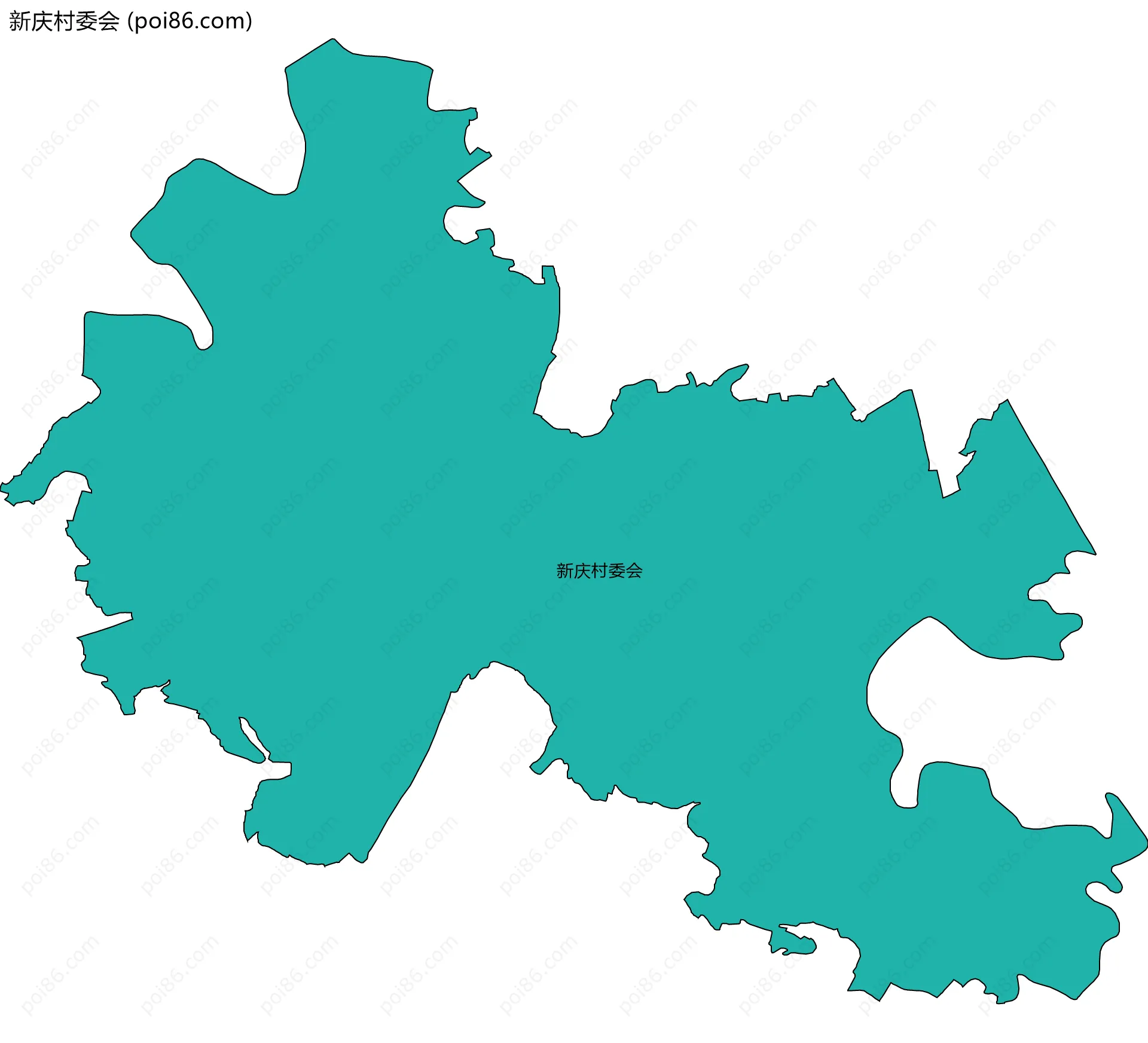 新庆村委会边界地图