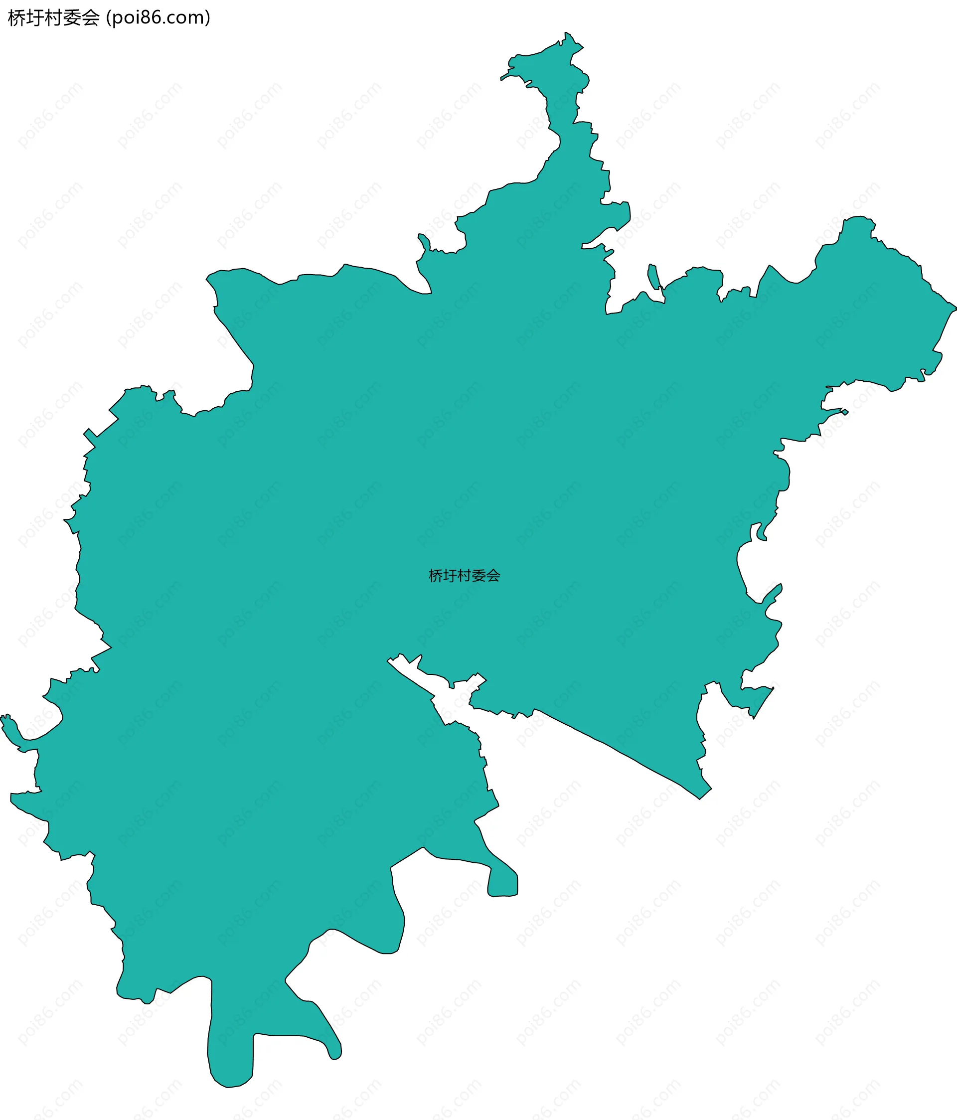 桥圩村委会边界地图