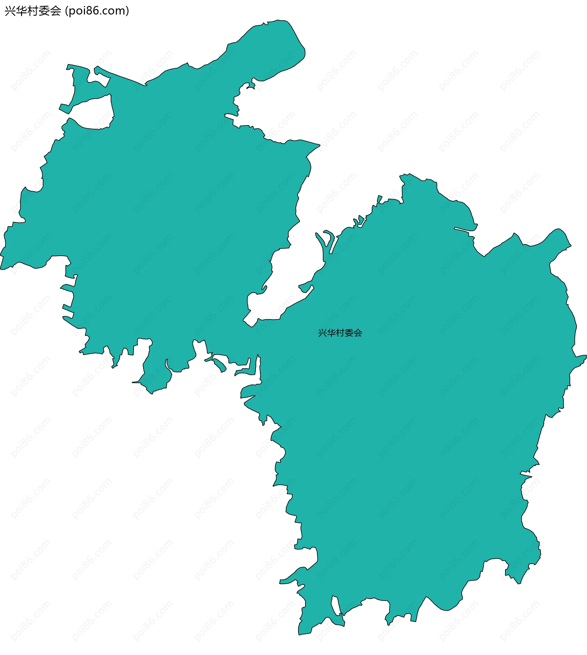 兴华村委会边界地图