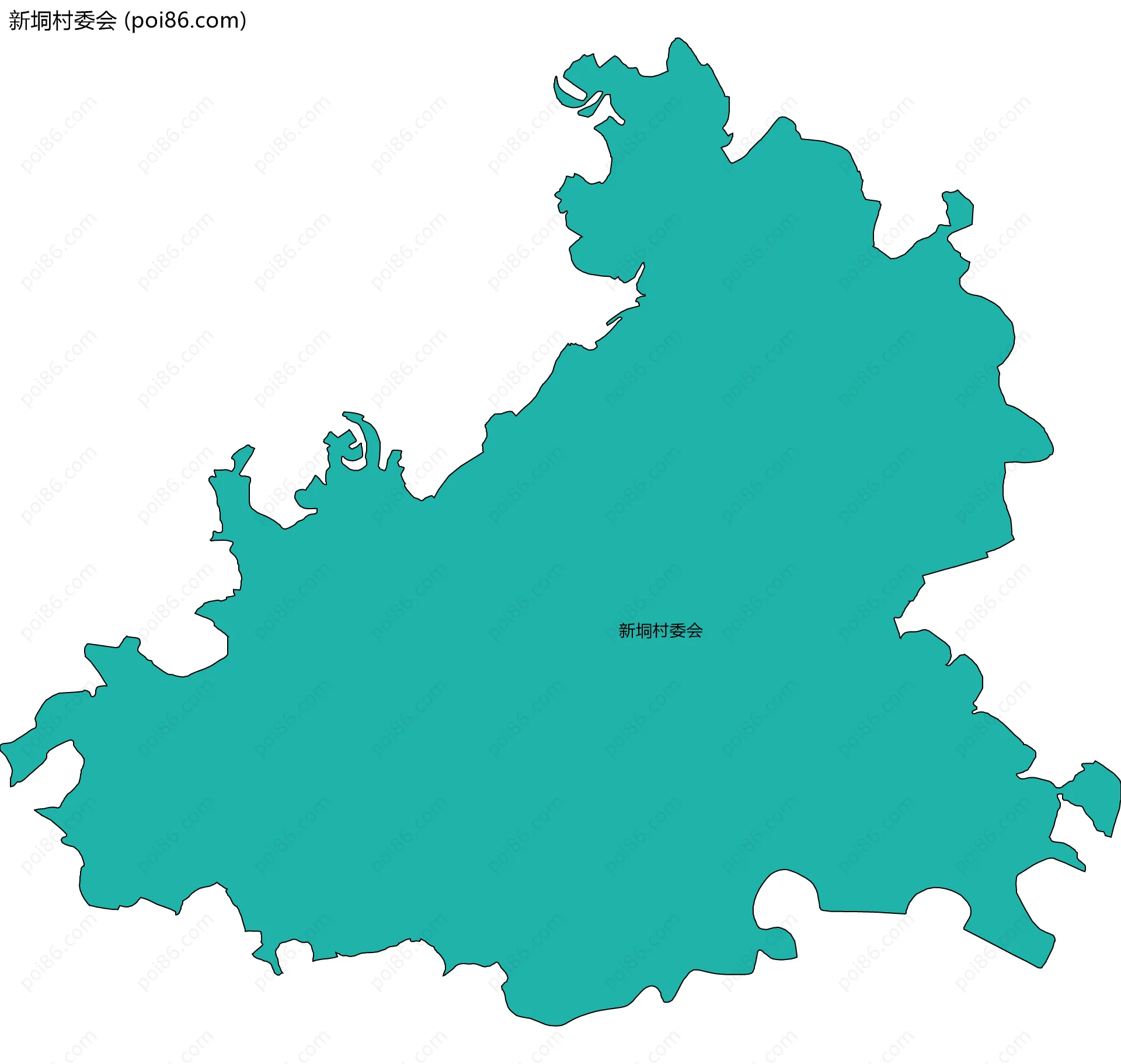 新垌村委会边界地图