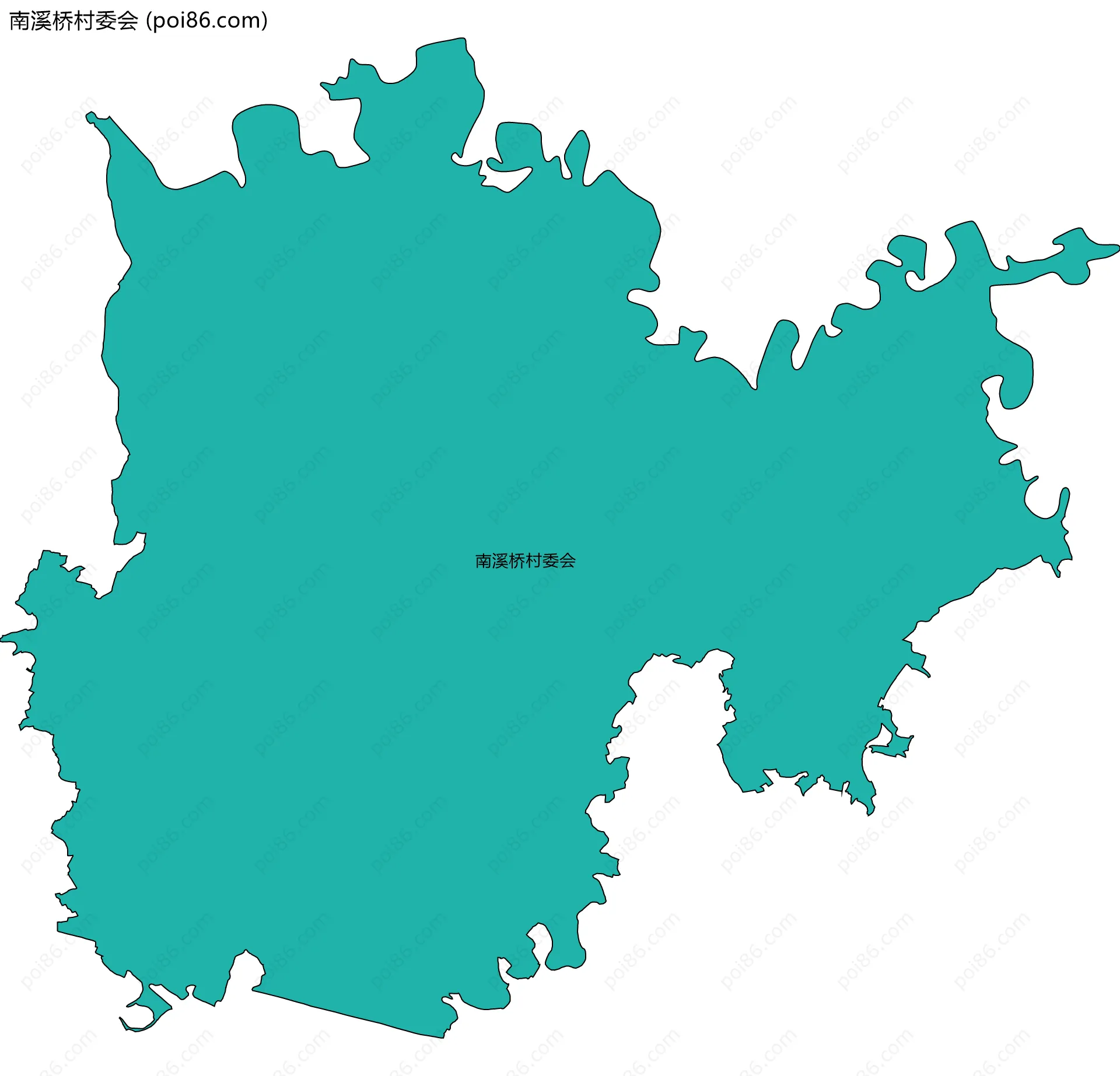 南溪桥村委会边界地图