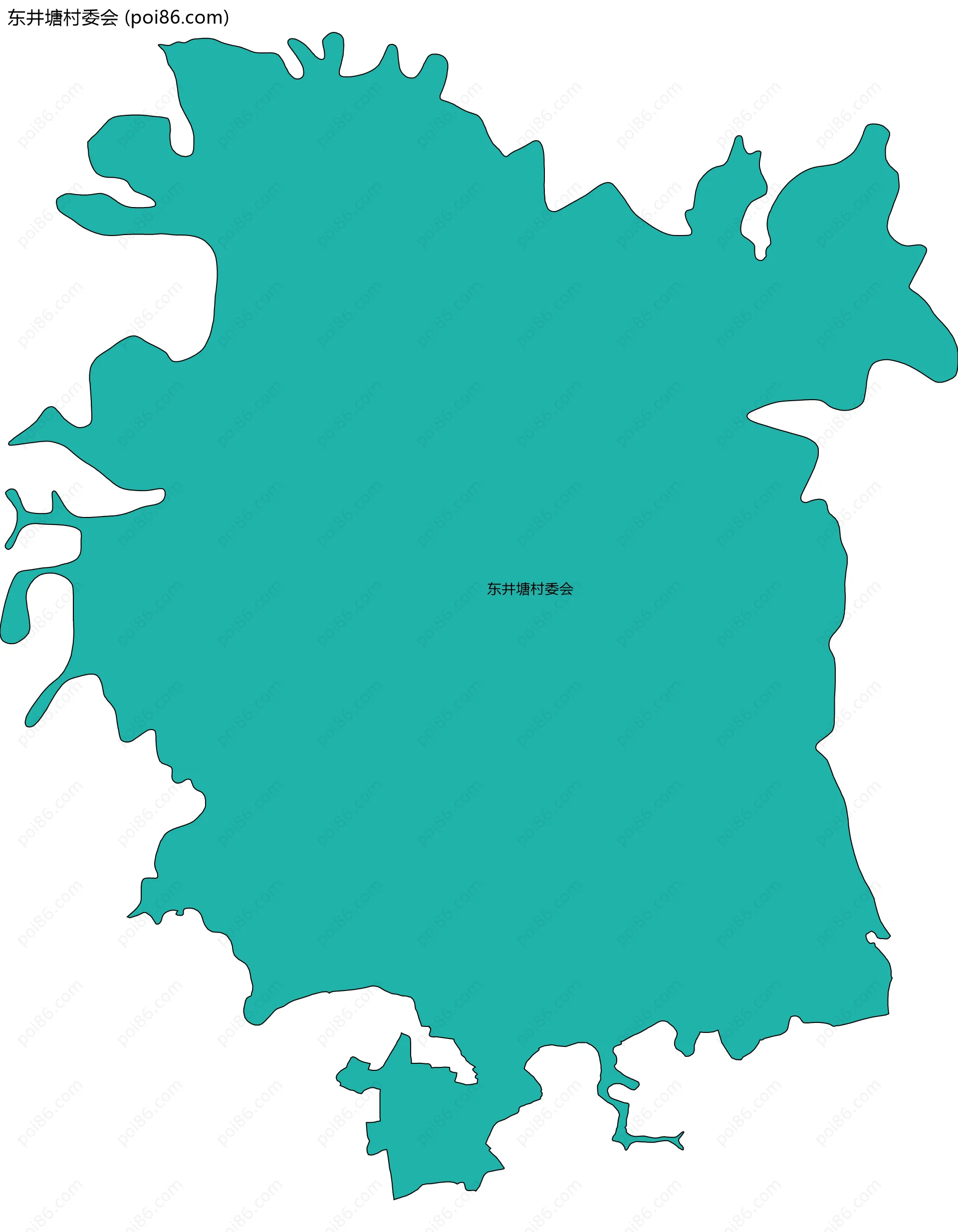 东井塘村委会边界地图