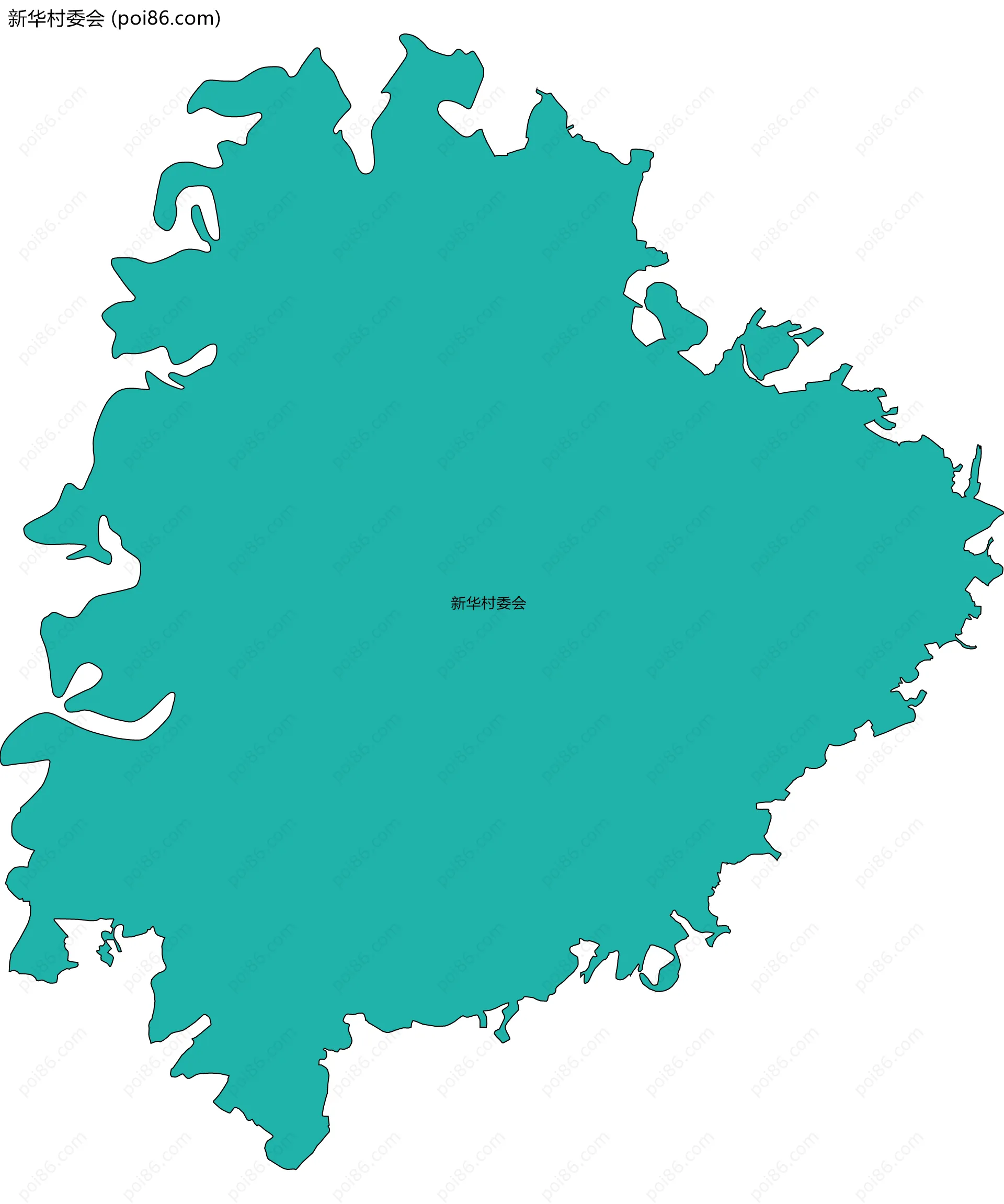 新华村委会边界地图