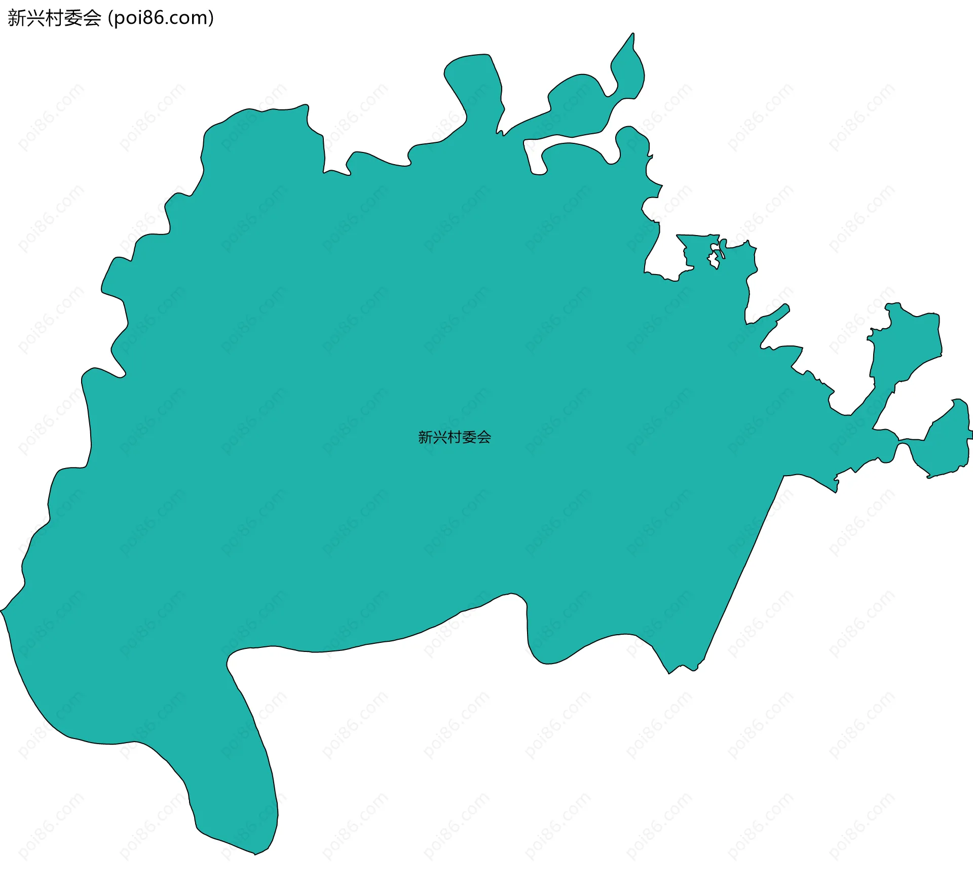 新兴村委会边界地图