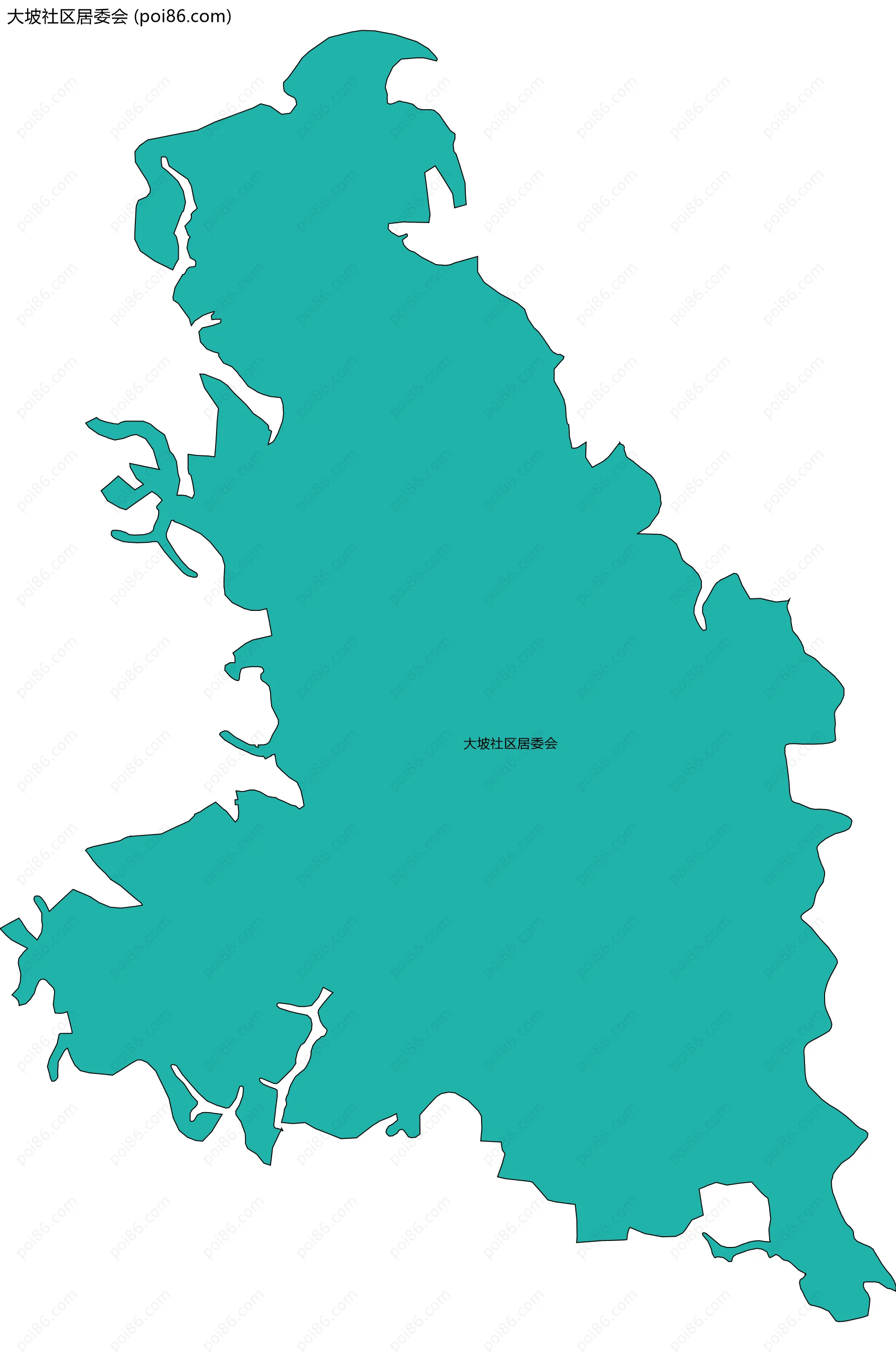 大坡社区居委会边界地图