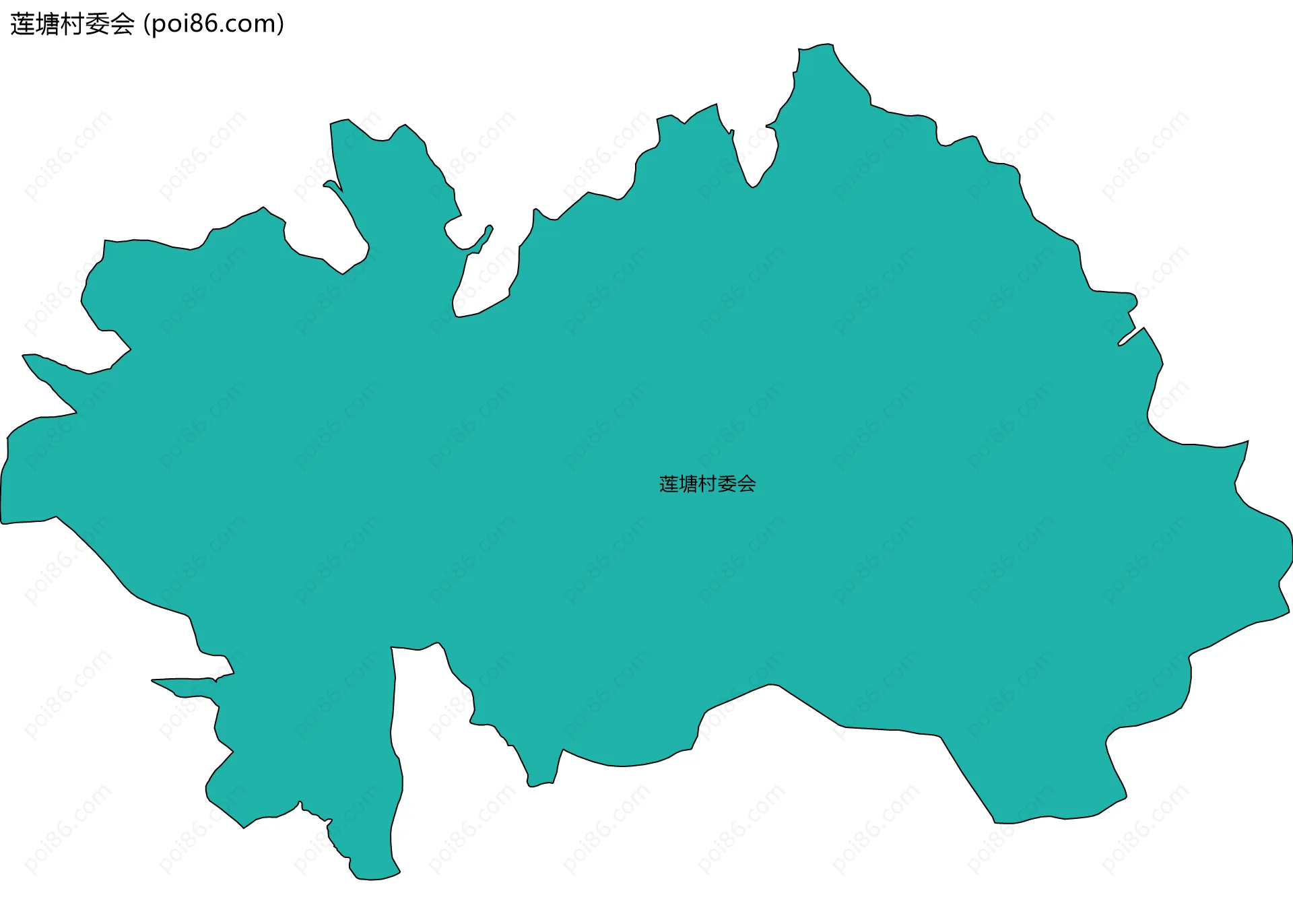 莲塘村委会边界地图