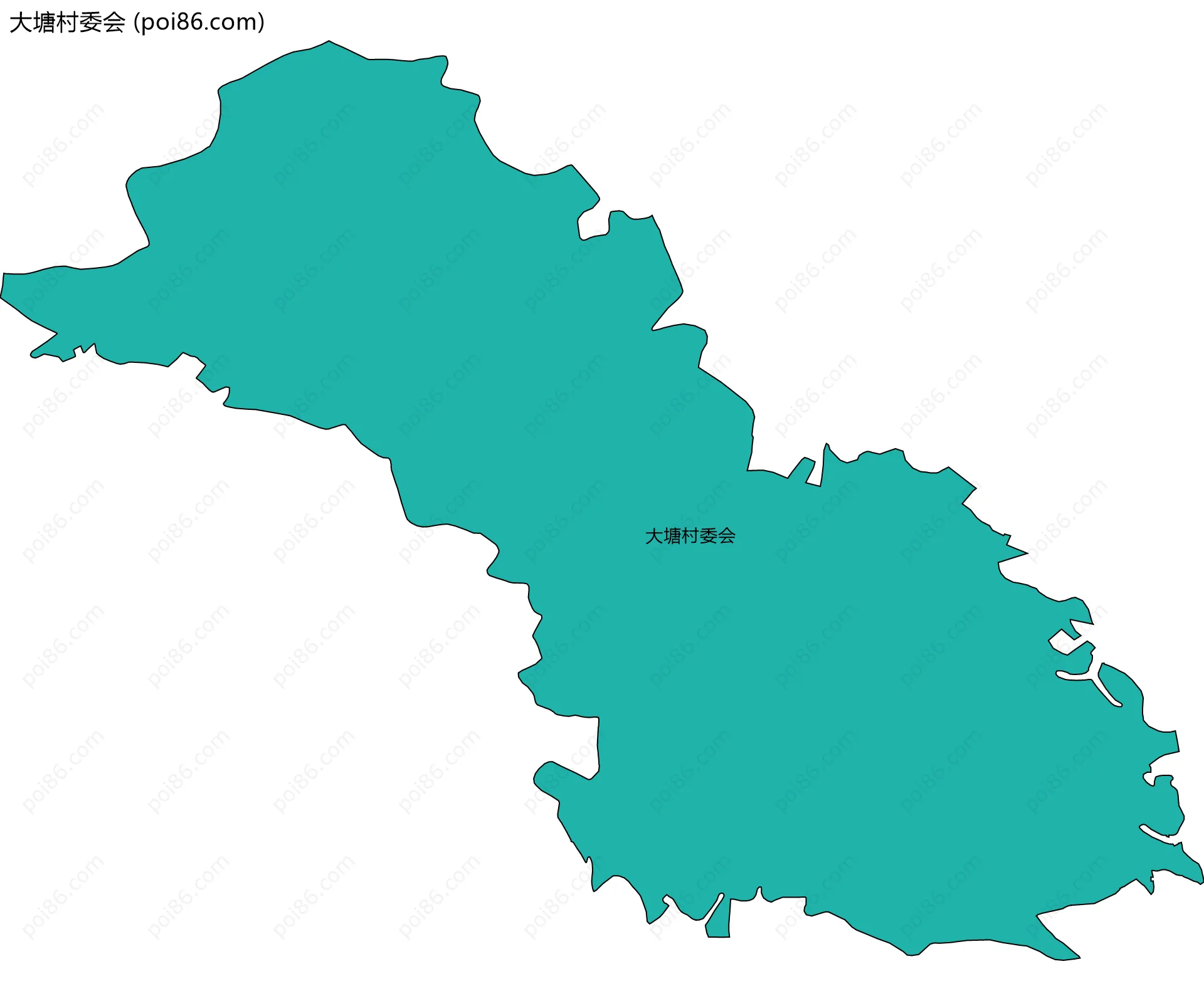 大塘村委会边界地图