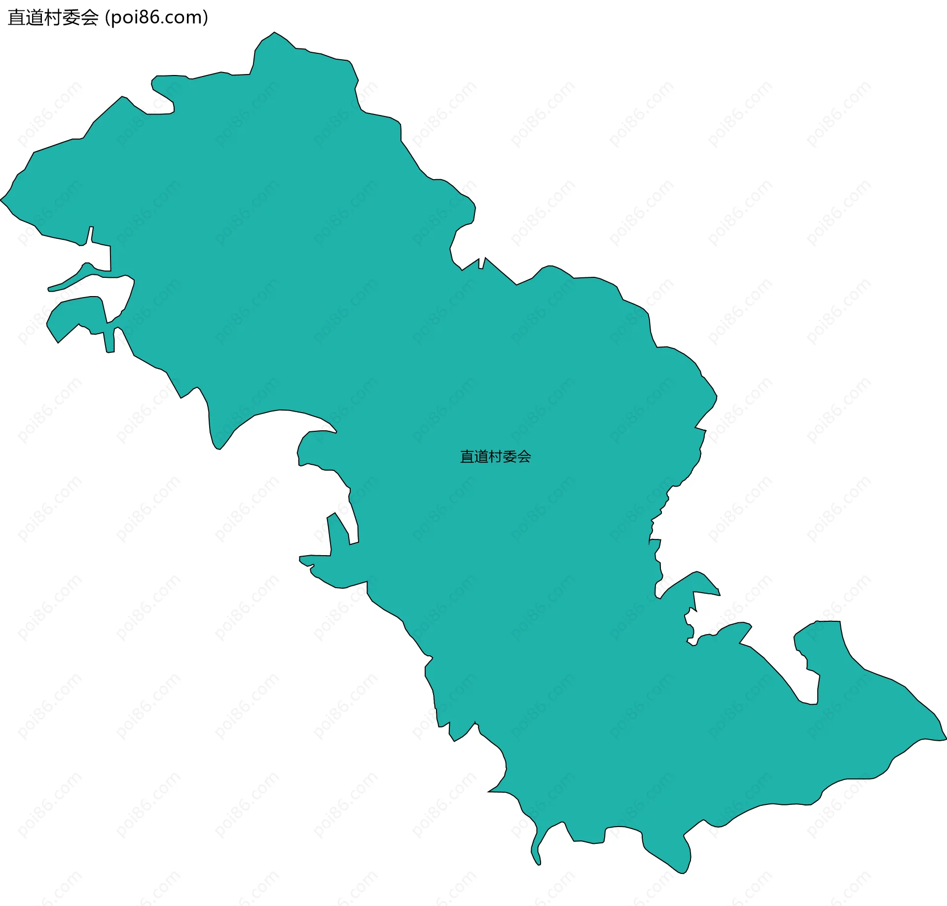 直道村委会边界地图