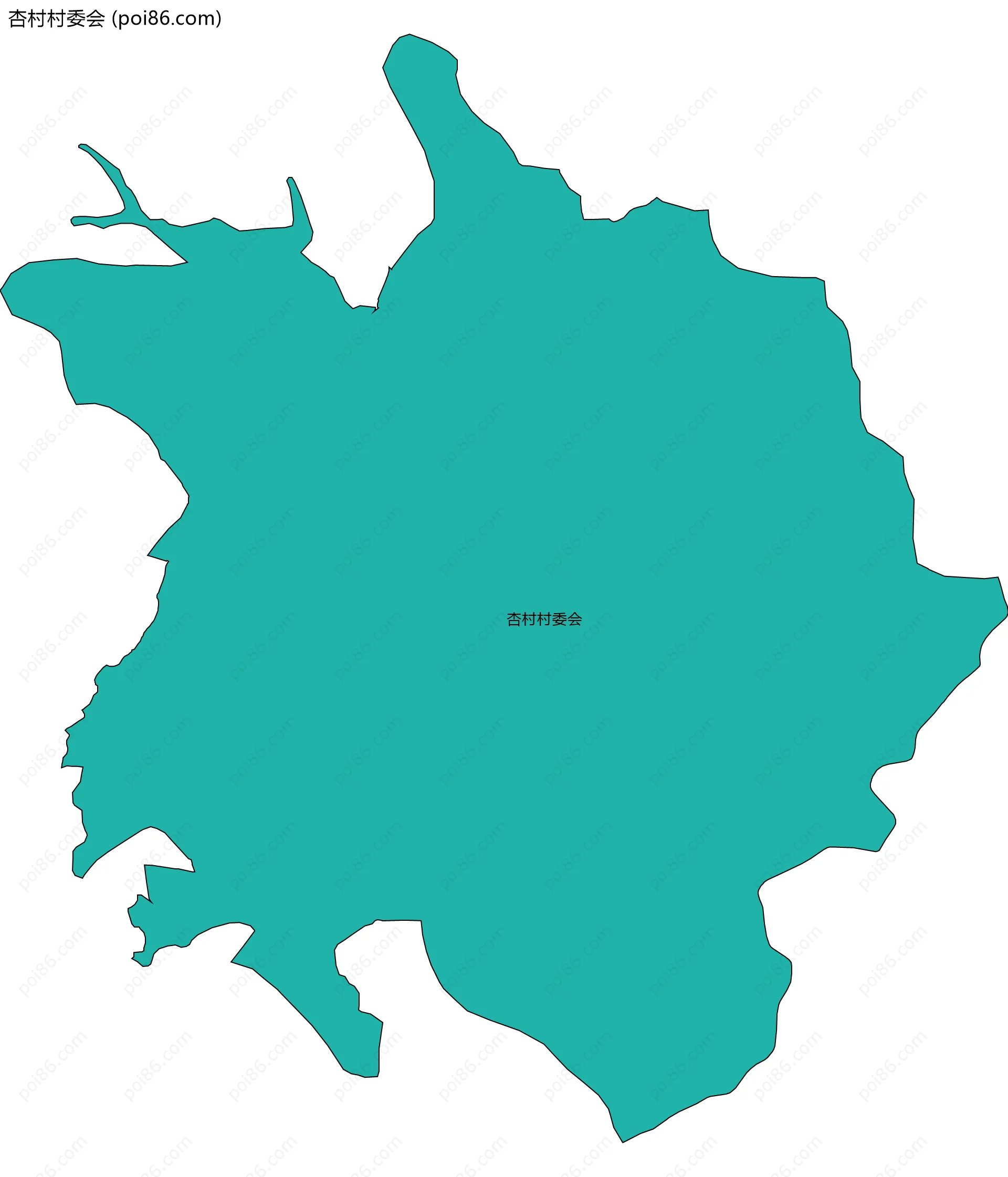 杏村村委会边界地图