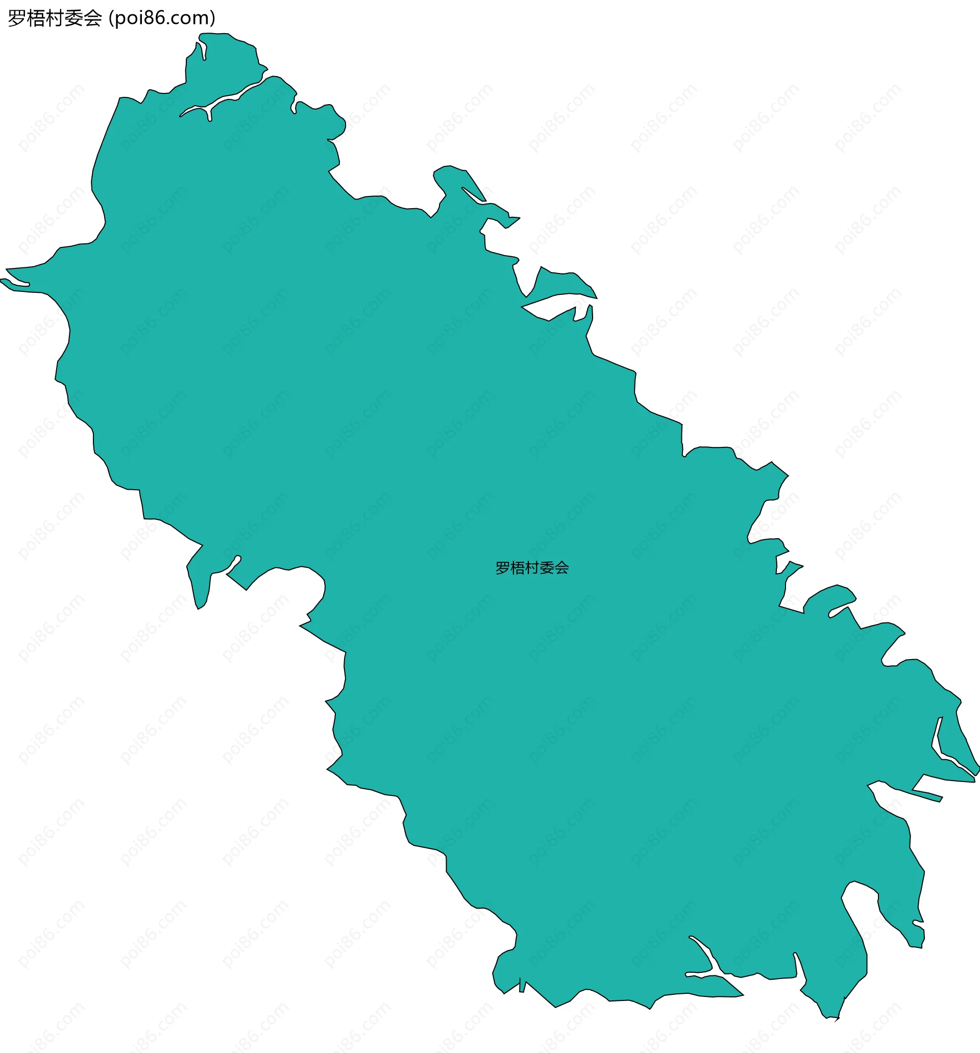 罗梧村委会边界地图