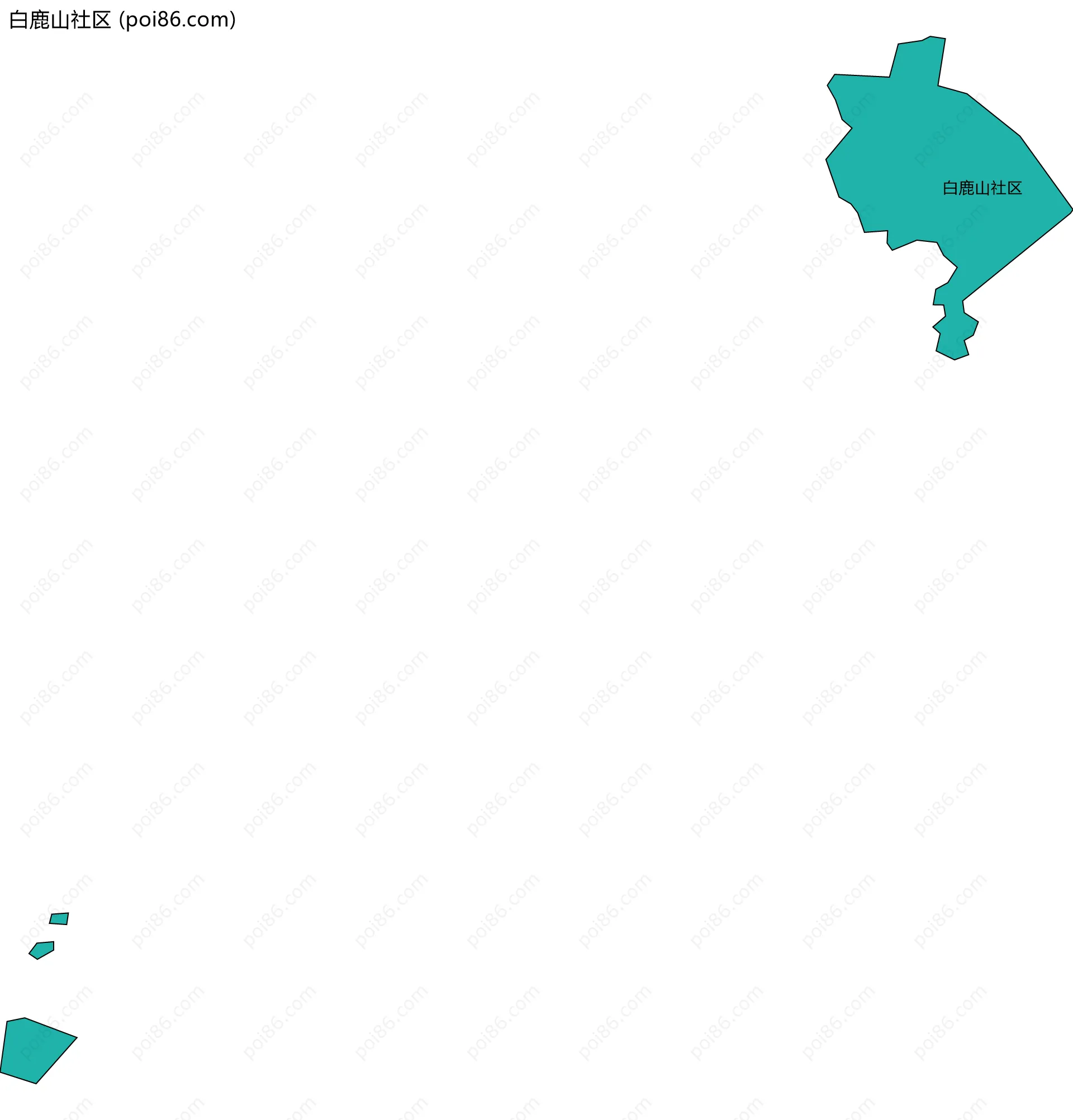 白鹿山社区边界地图