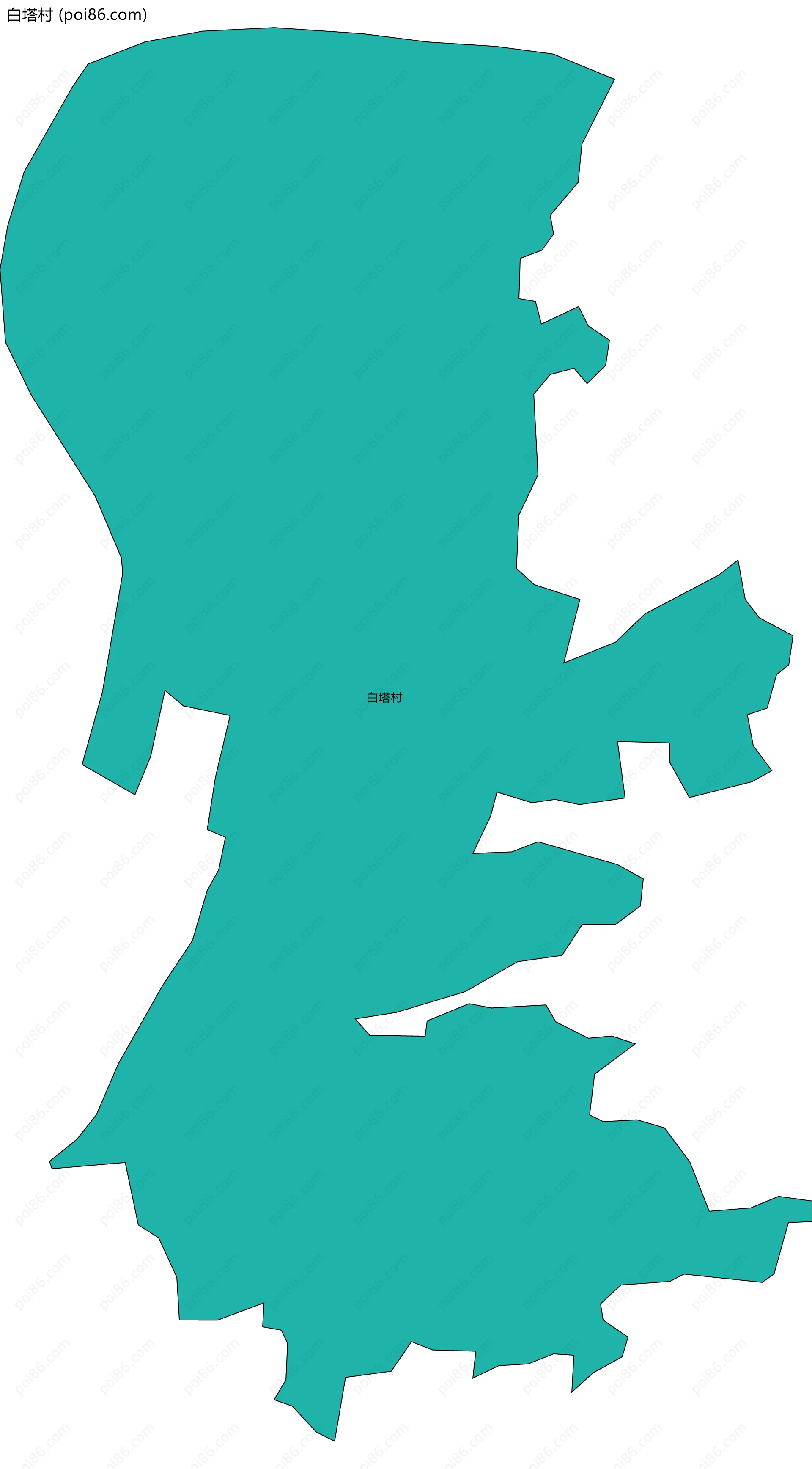 白塔村边界地图