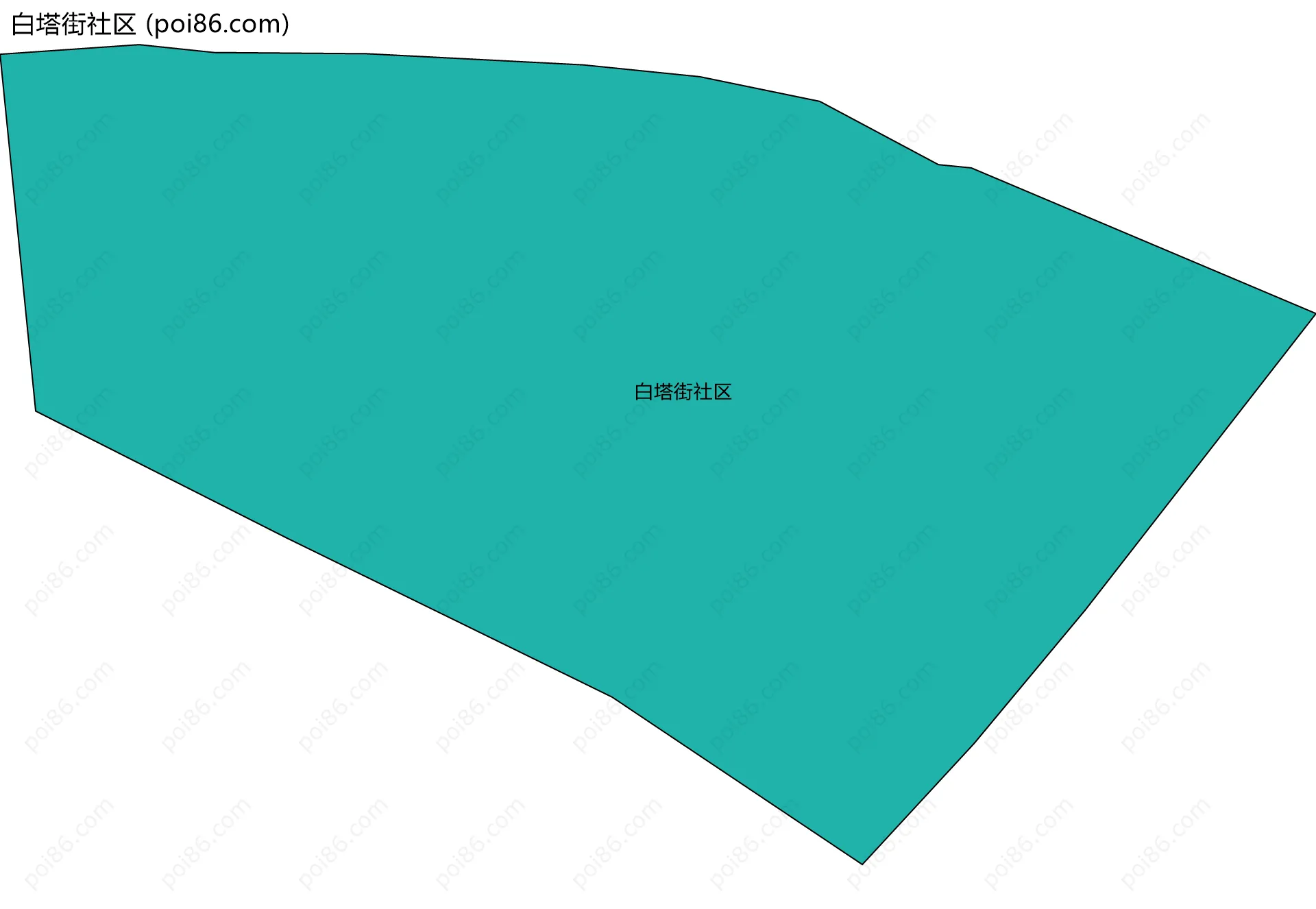白塔街社区边界地图